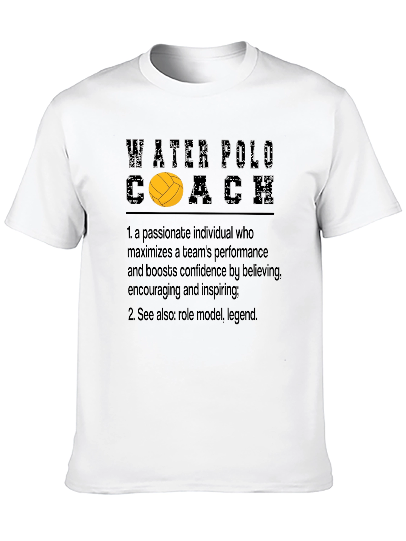 Water Polo Coach T-Shirt: Passionate Role Model Tee