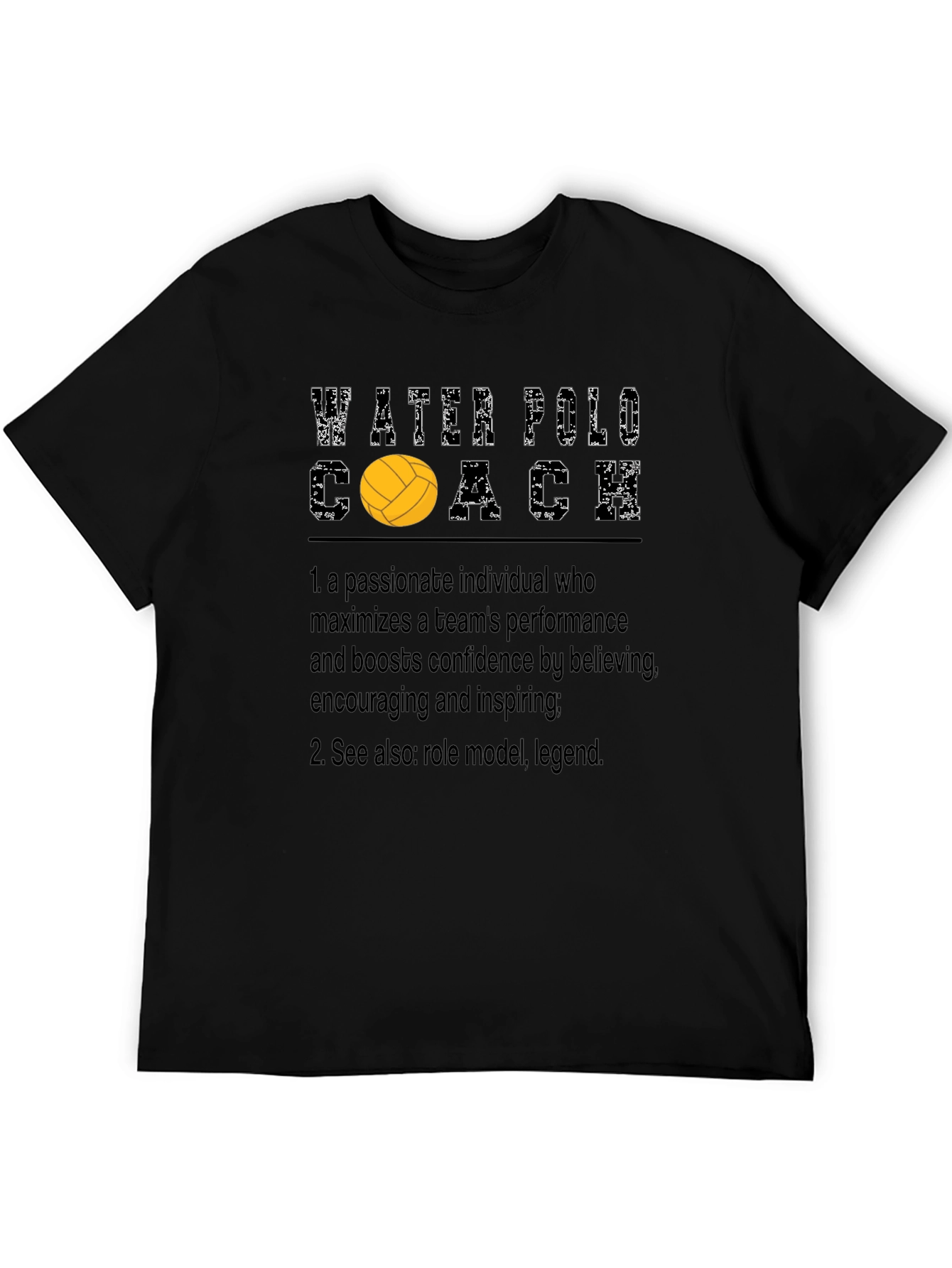 Water Polo Coach T-Shirt: Passionate Role Model Tee