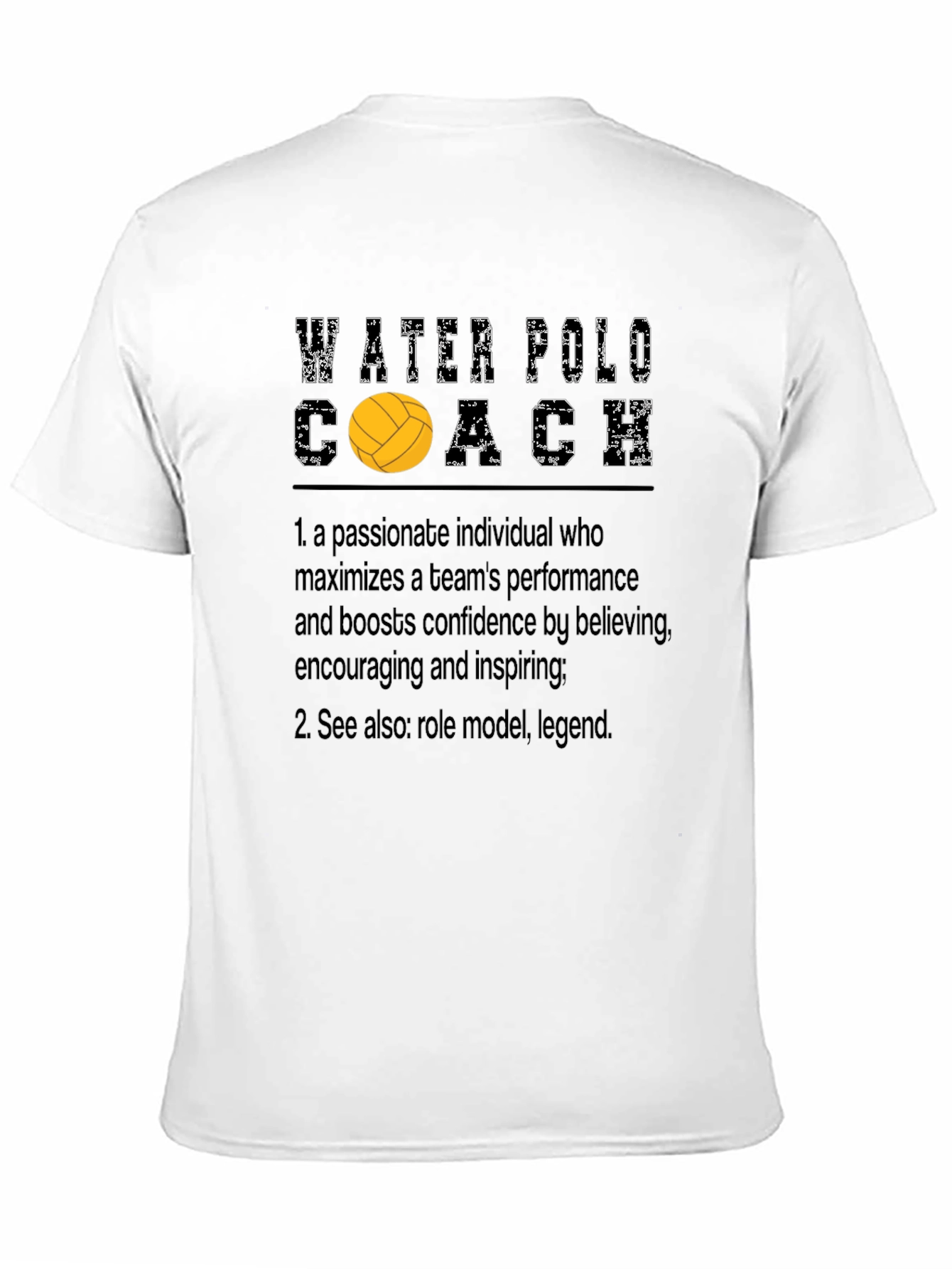 Water Polo Coach T-Shirt: Passionate Role Model Tee