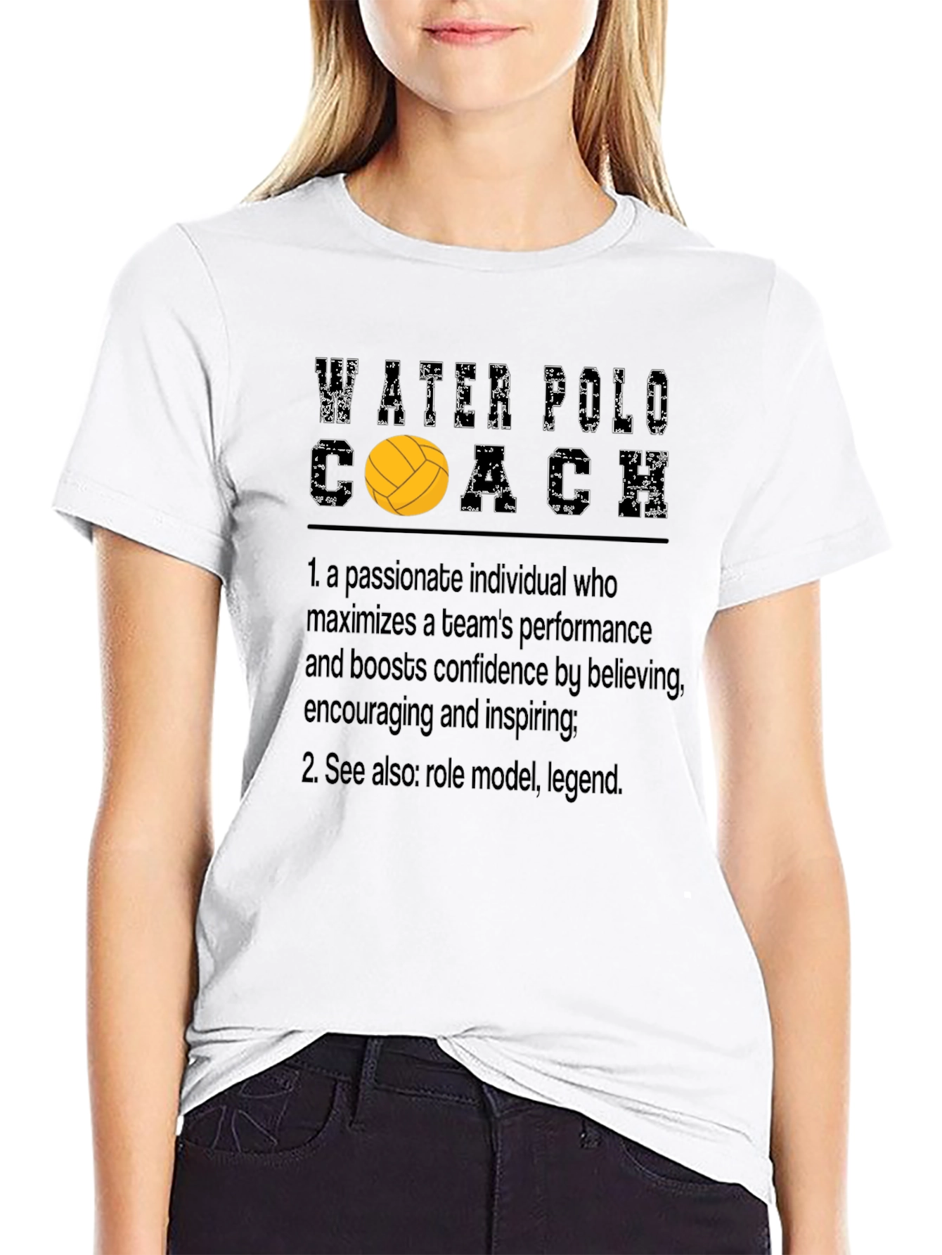 Water Polo Coach T-Shirt: Passionate Role Model Tee
