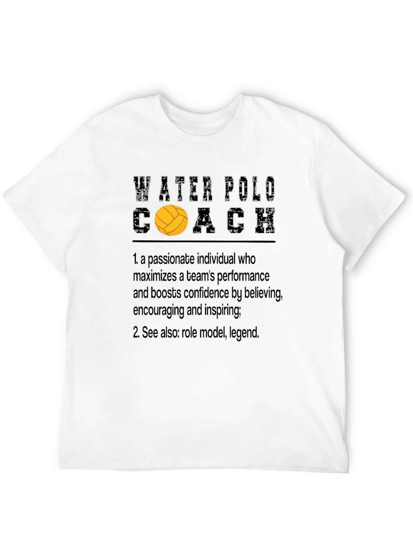 Water Polo Coach T-Shirt: Passionate Role Model Tee