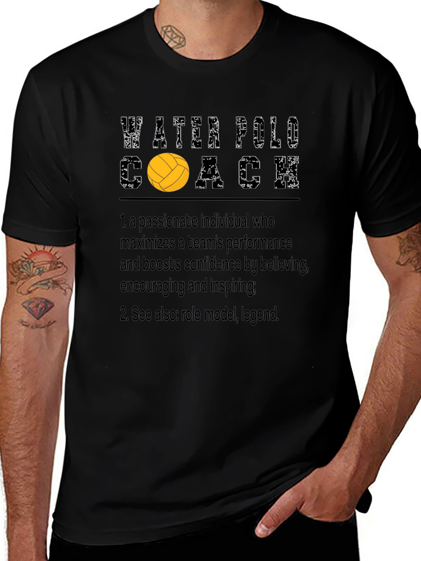 Water Polo Coach T-Shirt: Passionate Role Model Tee