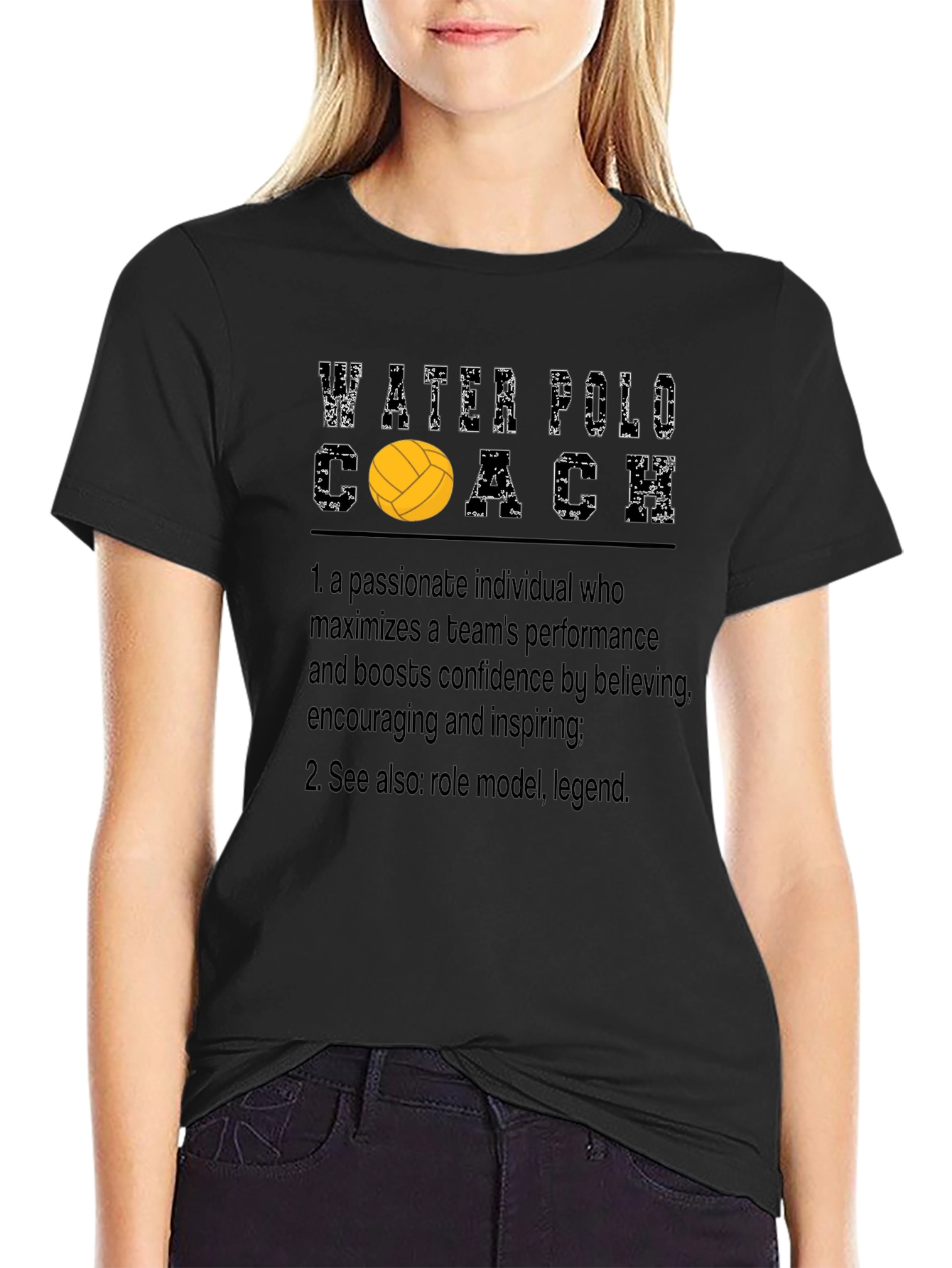Water Polo Coach T-Shirt: Passionate Role Model Tee