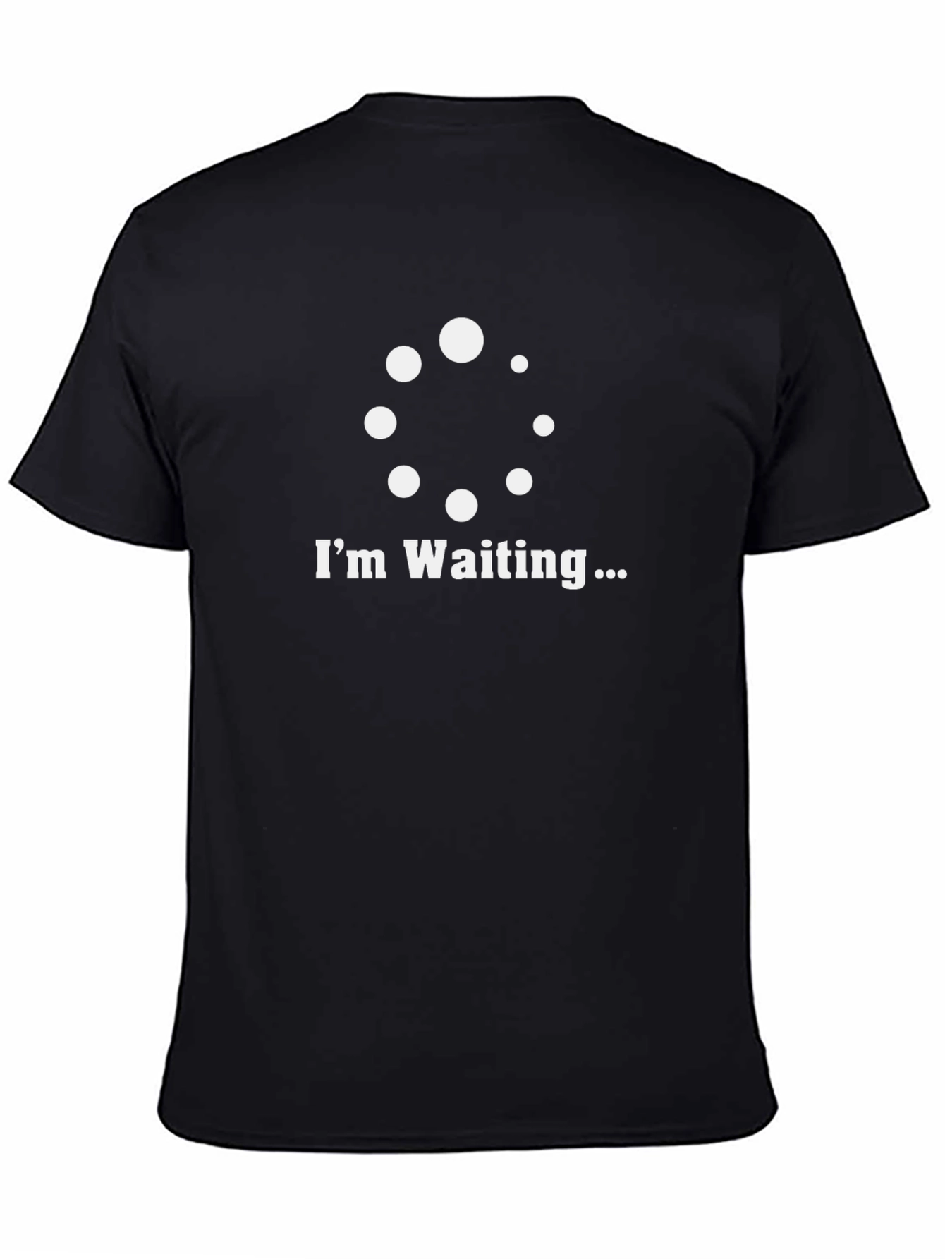 Im Waiting Graphic T-Shirt - Black Casual Tee