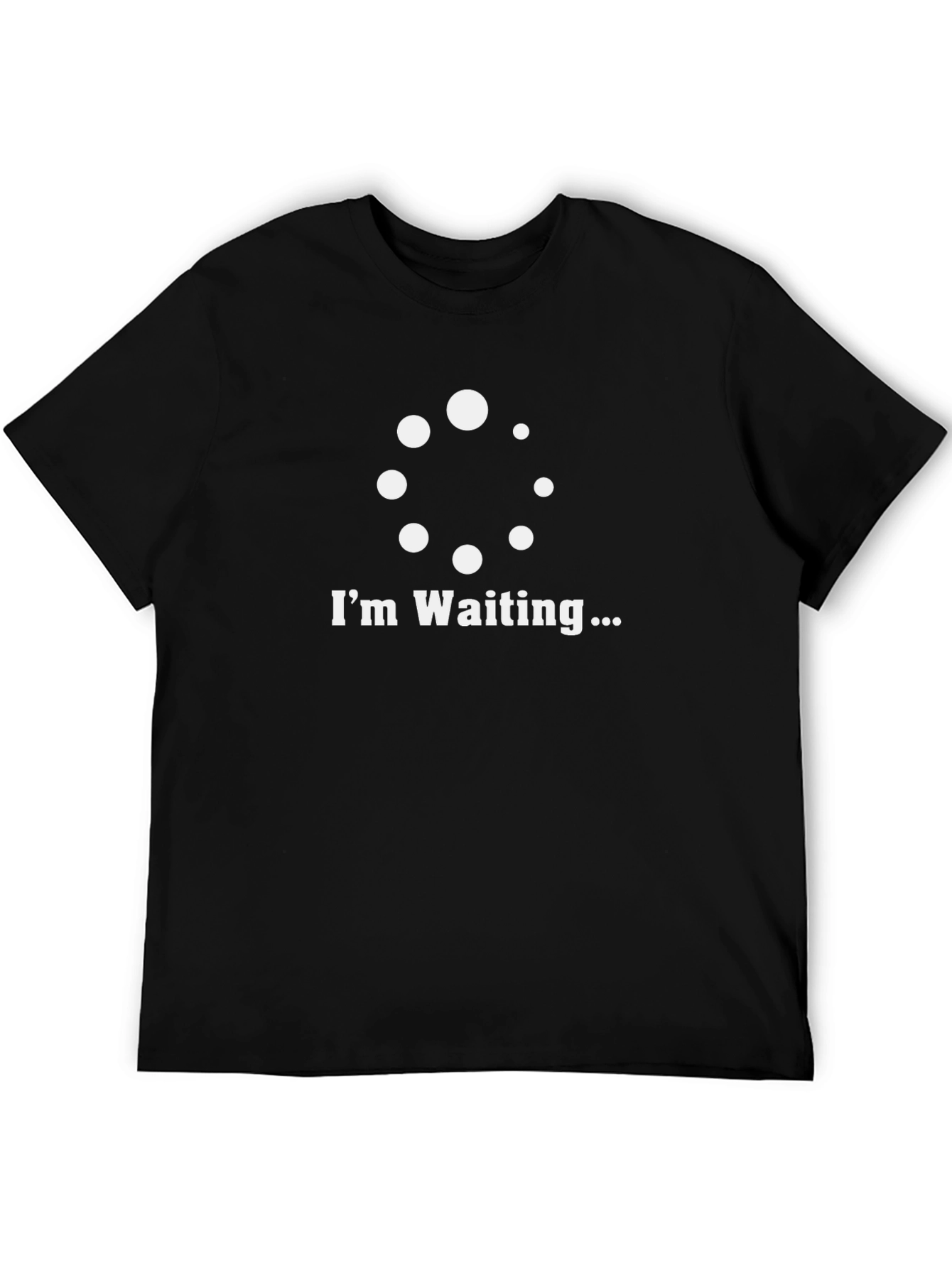 Im Waiting Graphic T-Shirt - Black Casual Tee