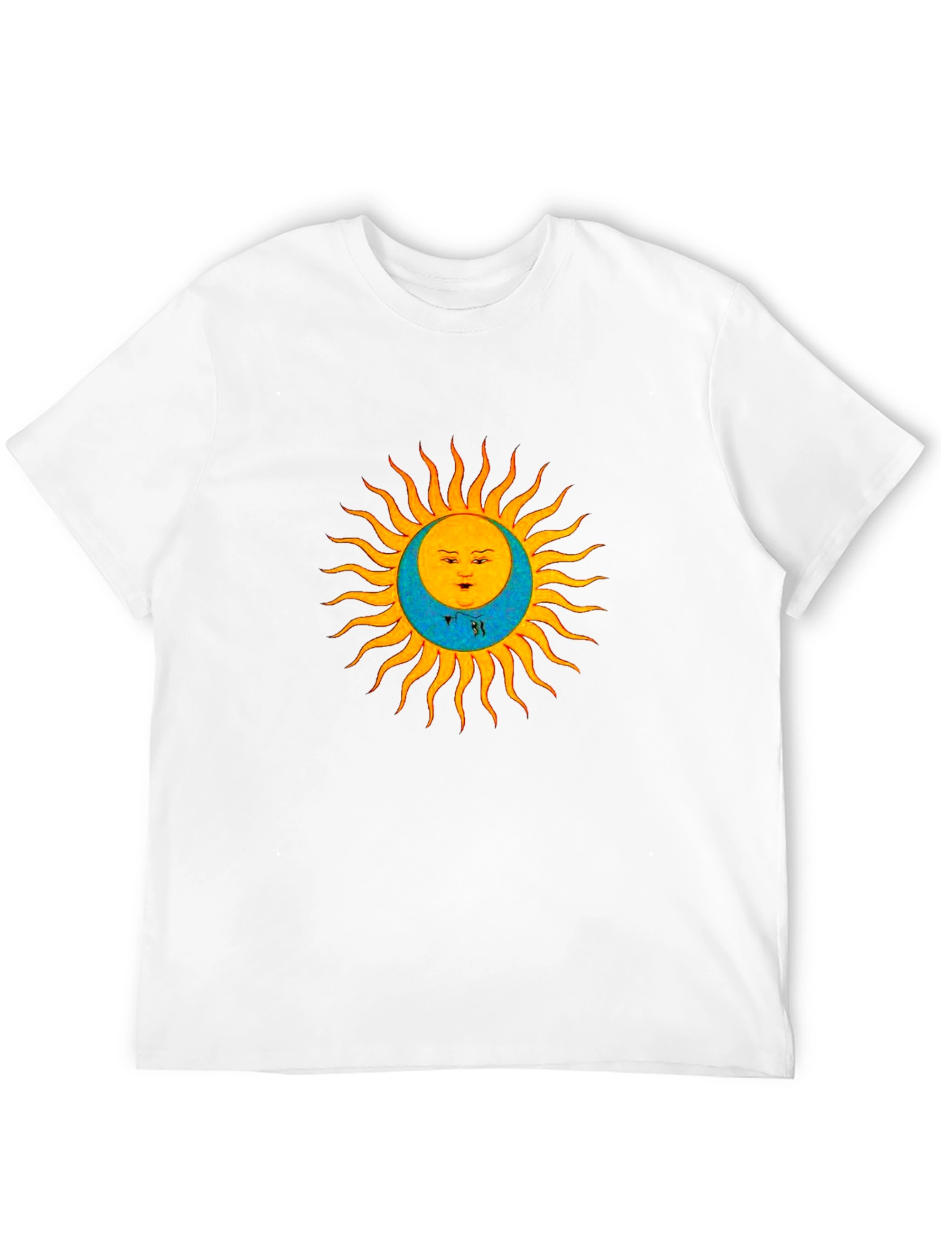 Celestial Sun & Moon Graphic Tee - Black