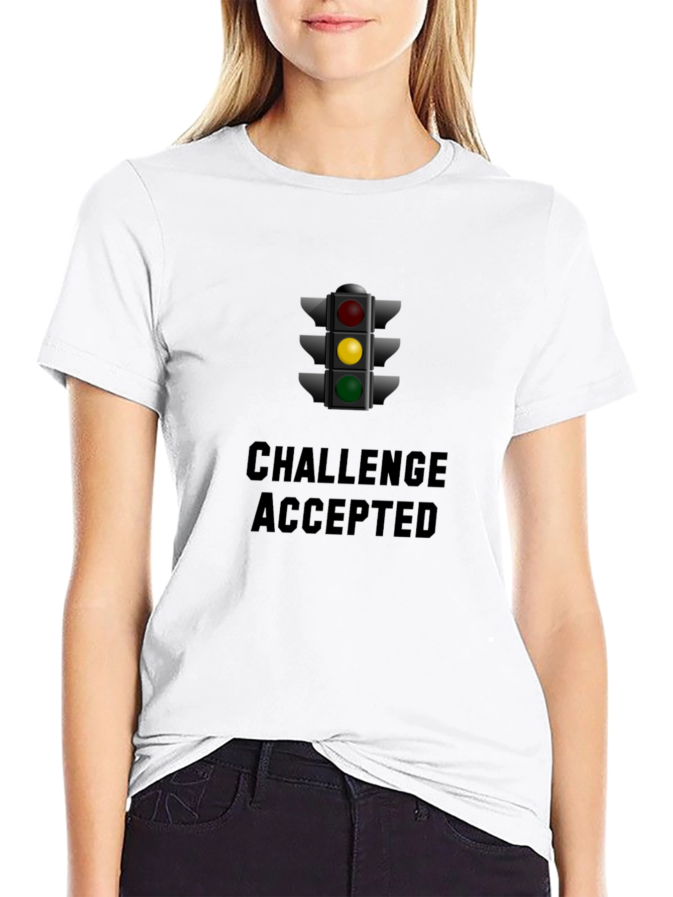 Challenge Accepted Traffic Light Graphic Tee
