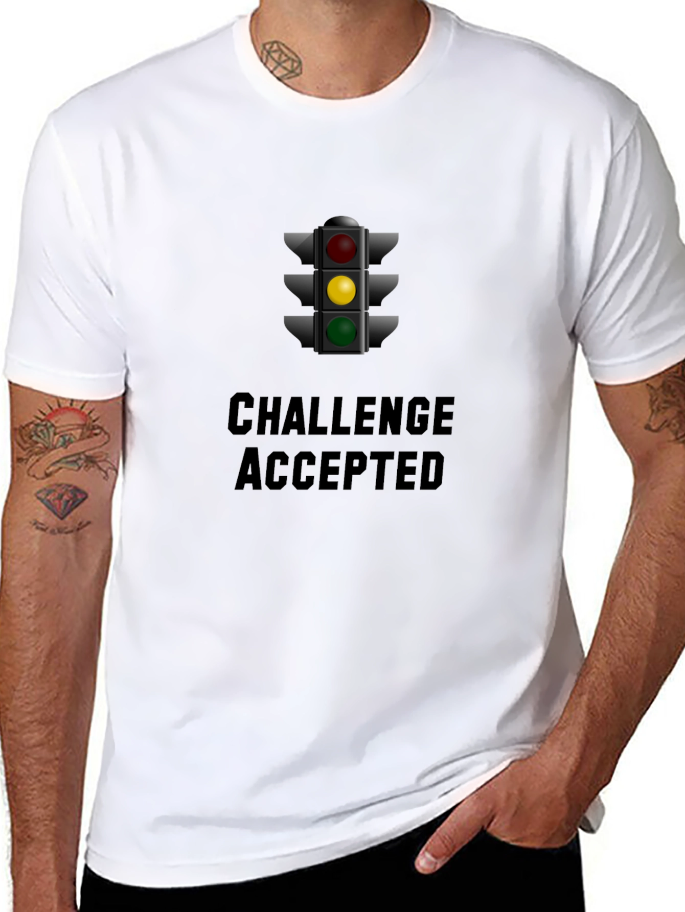Challenge Accepted Traffic Light Graphic Tee