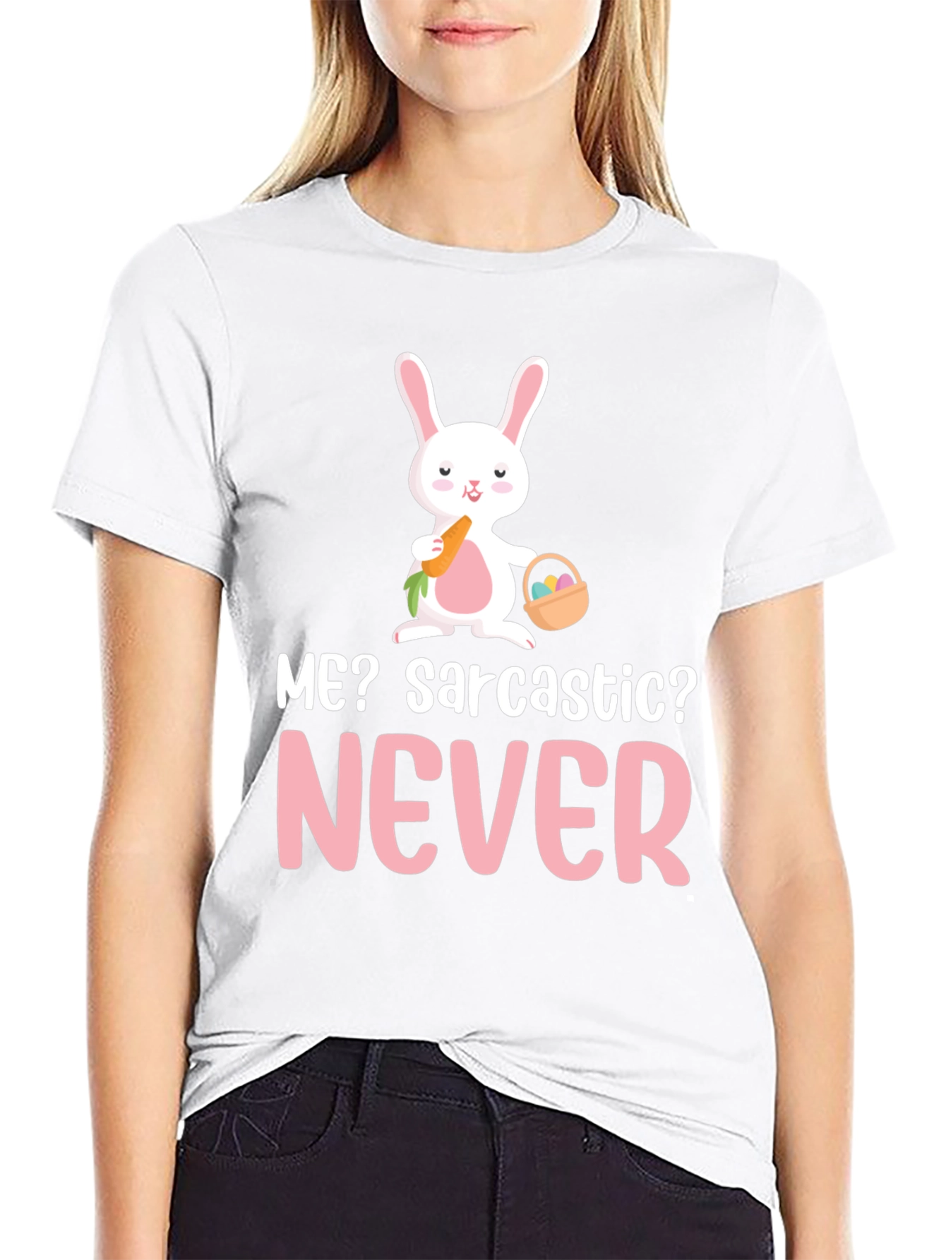 Sarcastic Bunny Graphic T-Shirt - Cute Easter Tee