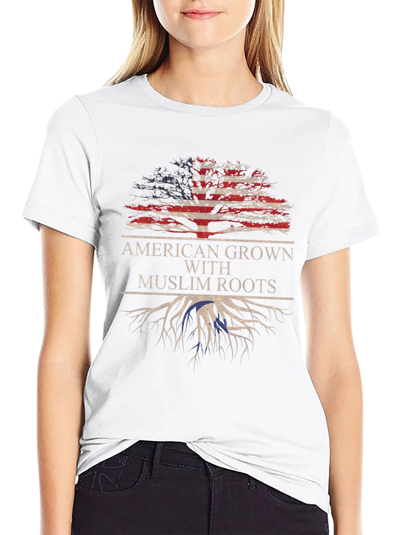 American Grown Muslim Roots Graphic Tee