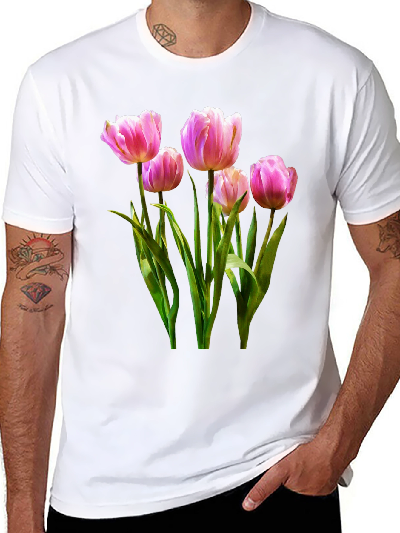 Floral Tulip Print T-Shirt