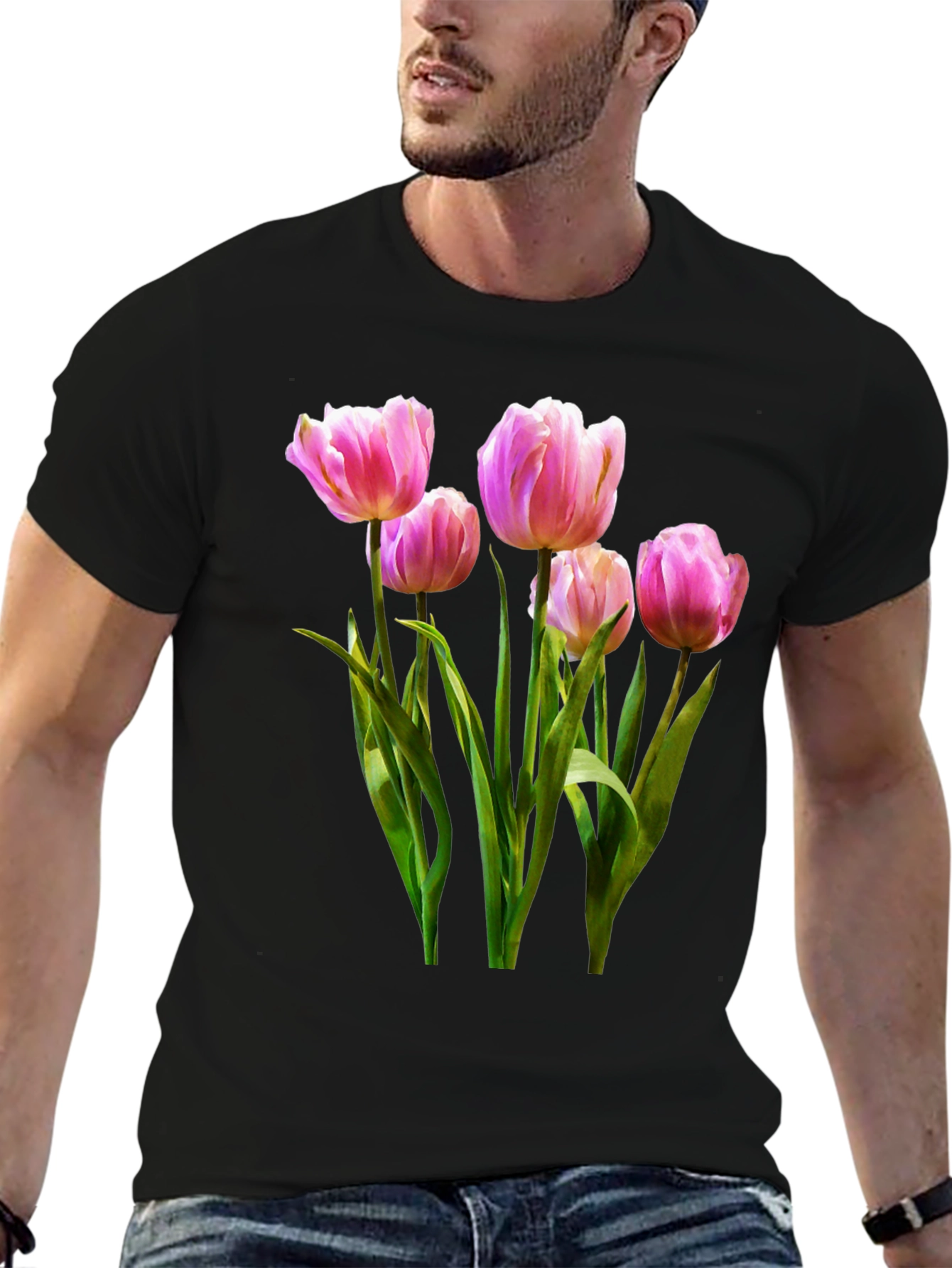 Floral Tulip Print T-Shirt