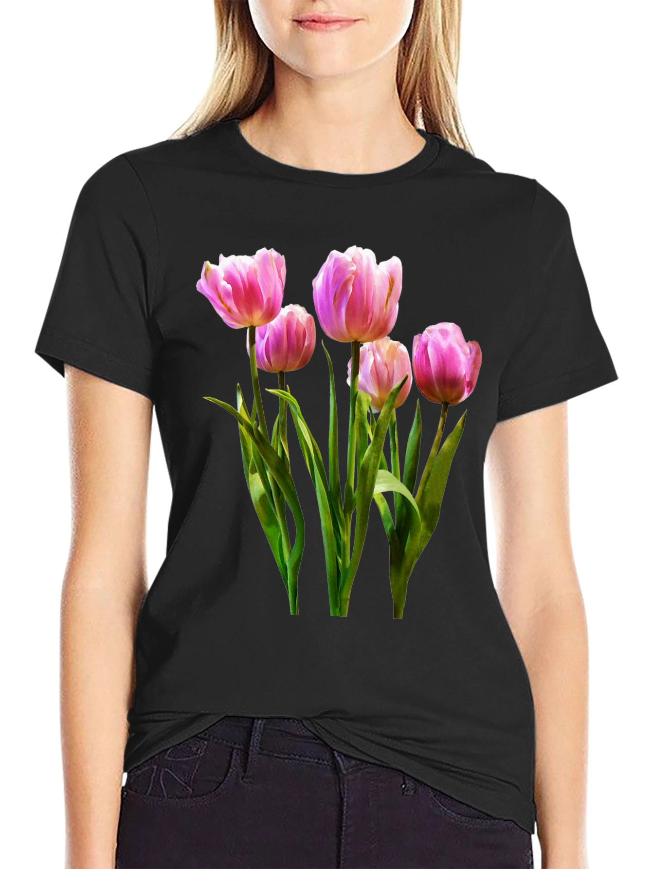 Floral Tulip Print T-Shirt