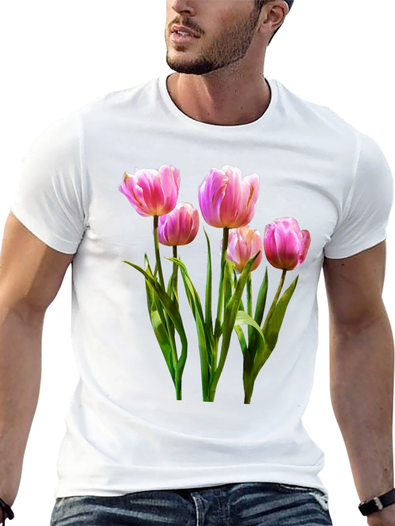 Floral Tulip Print T-Shirt