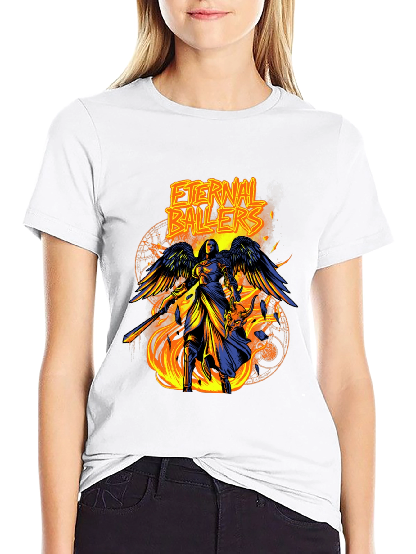 Eternal Ballers Graphic Tee - Black Crew Neck