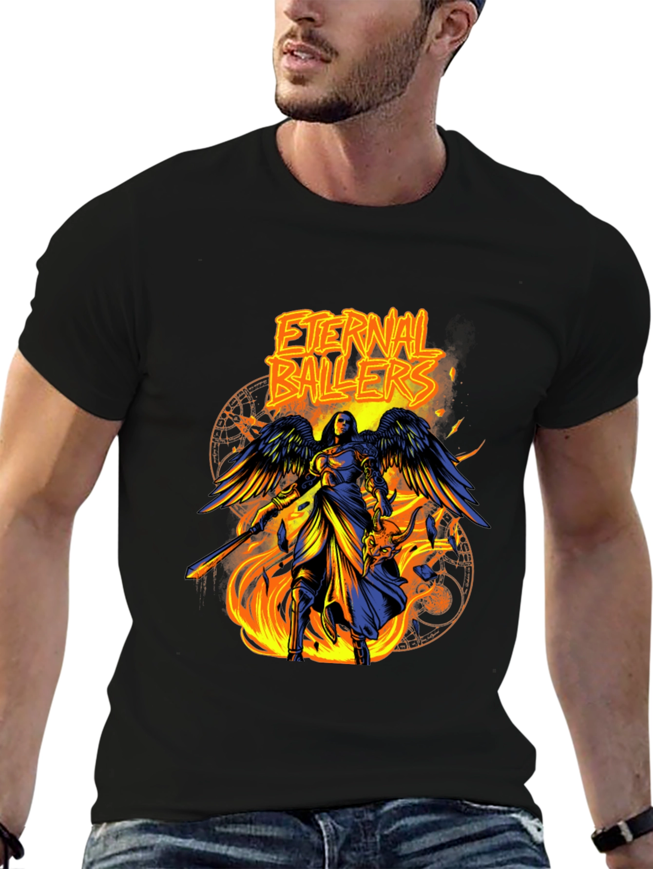 Eternal Ballers Graphic Tee - Black Crew Neck