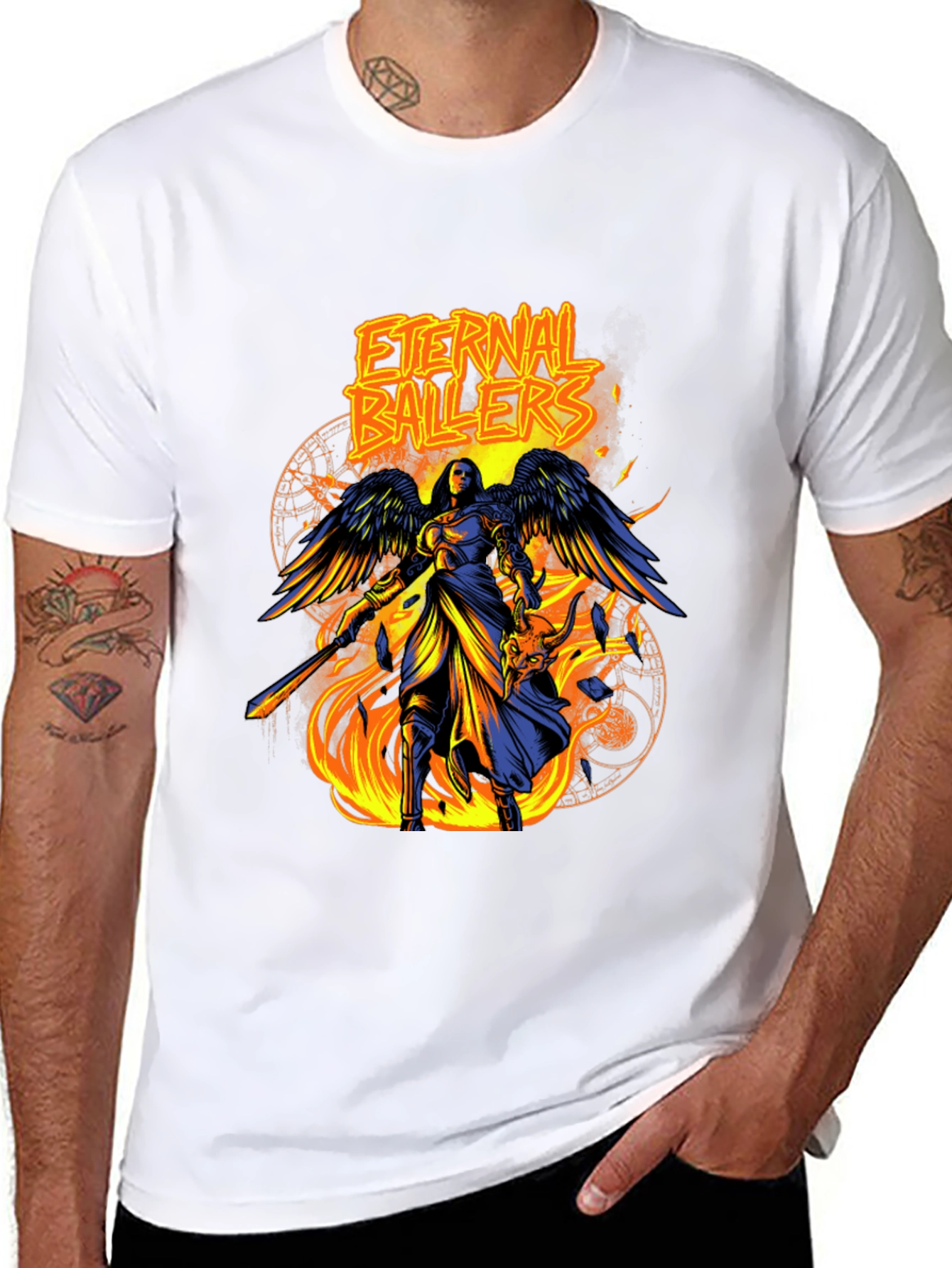 Eternal Ballers Graphic Tee - Black Crew Neck