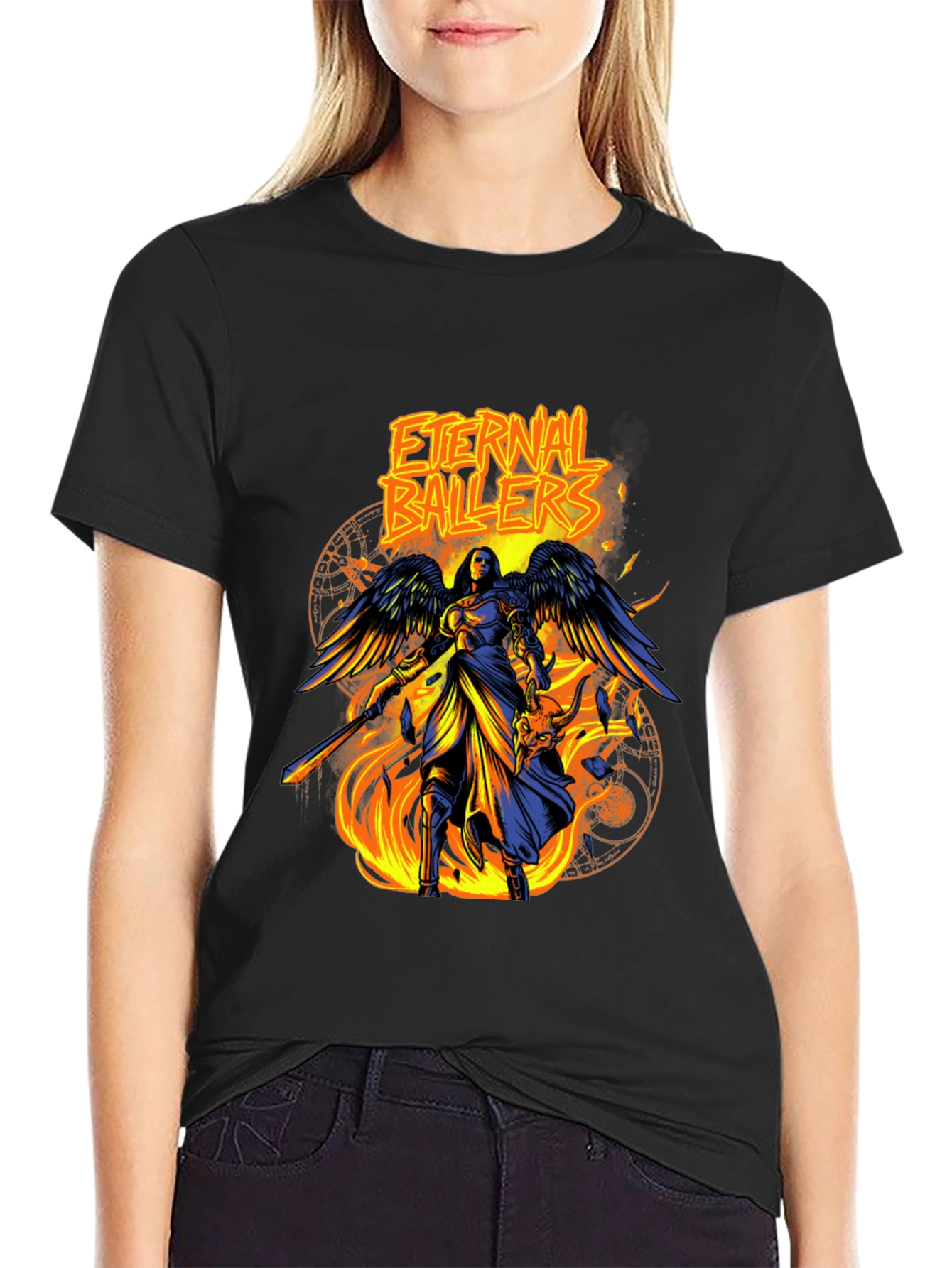 Eternal Ballers Graphic Tee - Black Crew Neck
