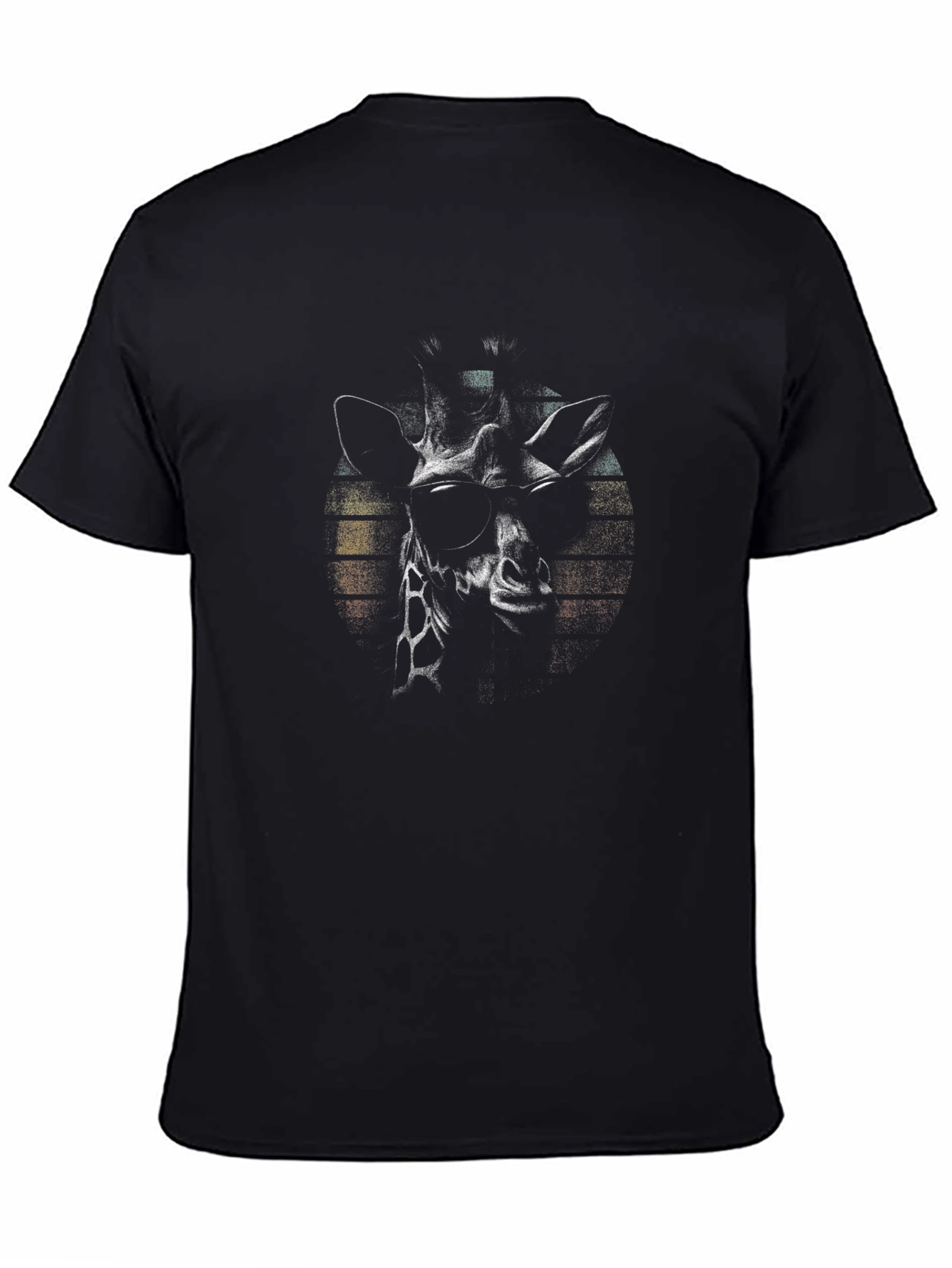 Cool Giraffe Graphic T-Shirt - Black