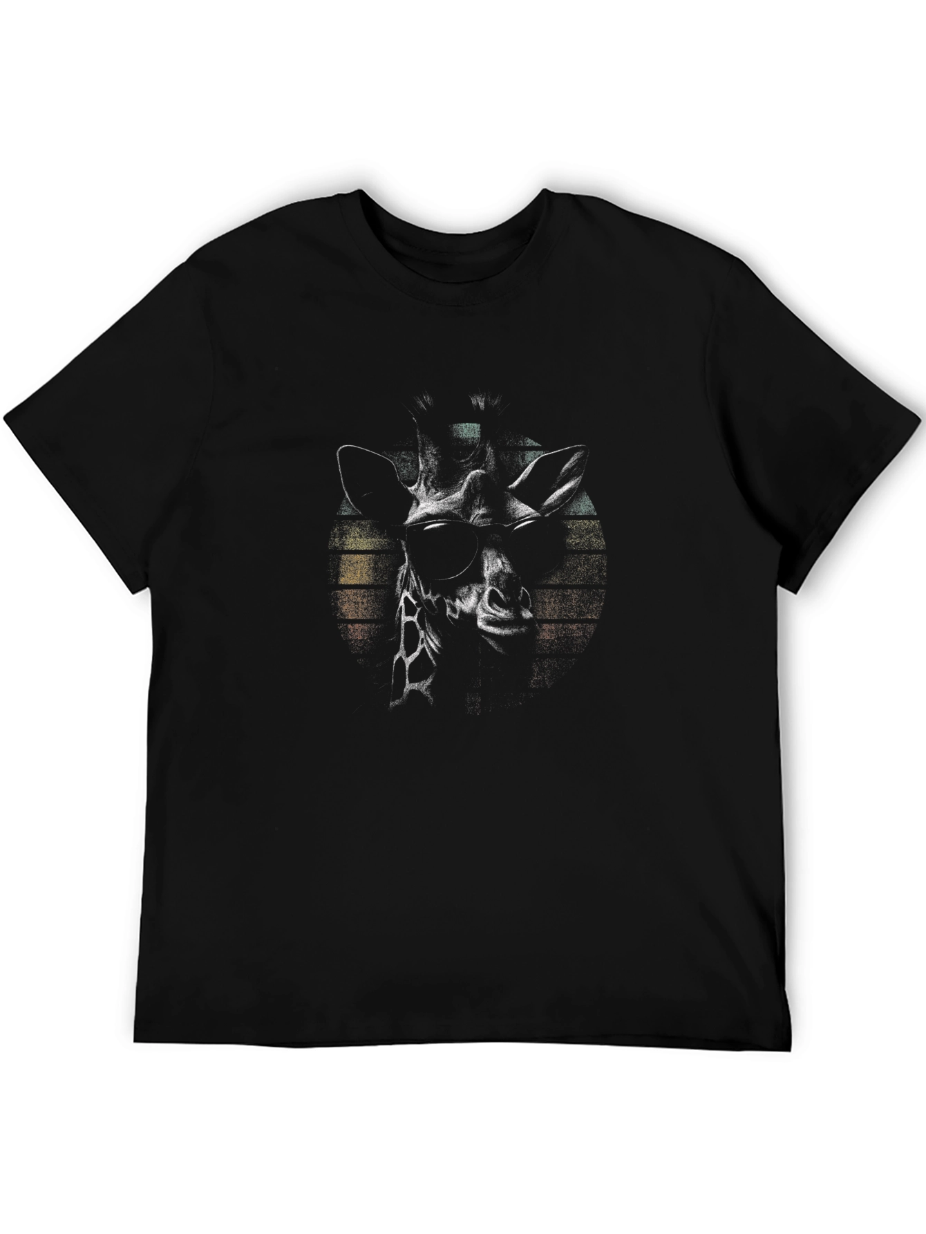 Cool Giraffe Graphic T-Shirt - Black