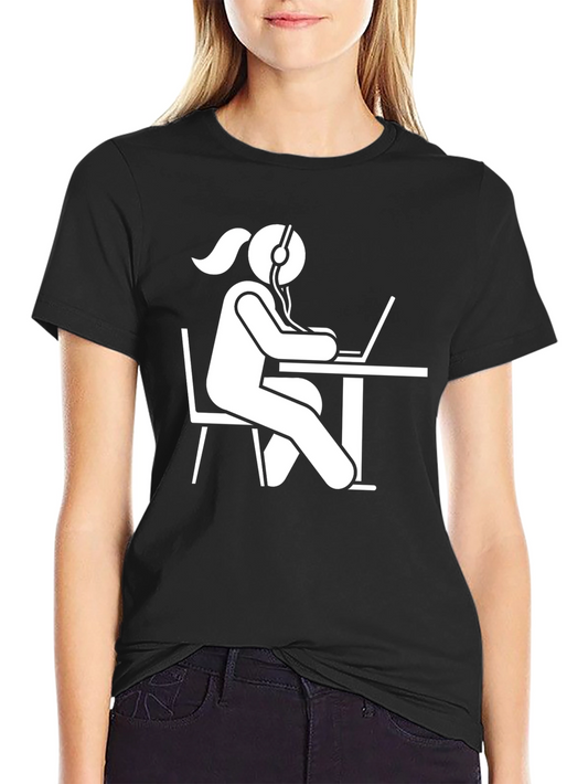 Girl Gamer T-Shirt - Black Cotton Graphic Tee