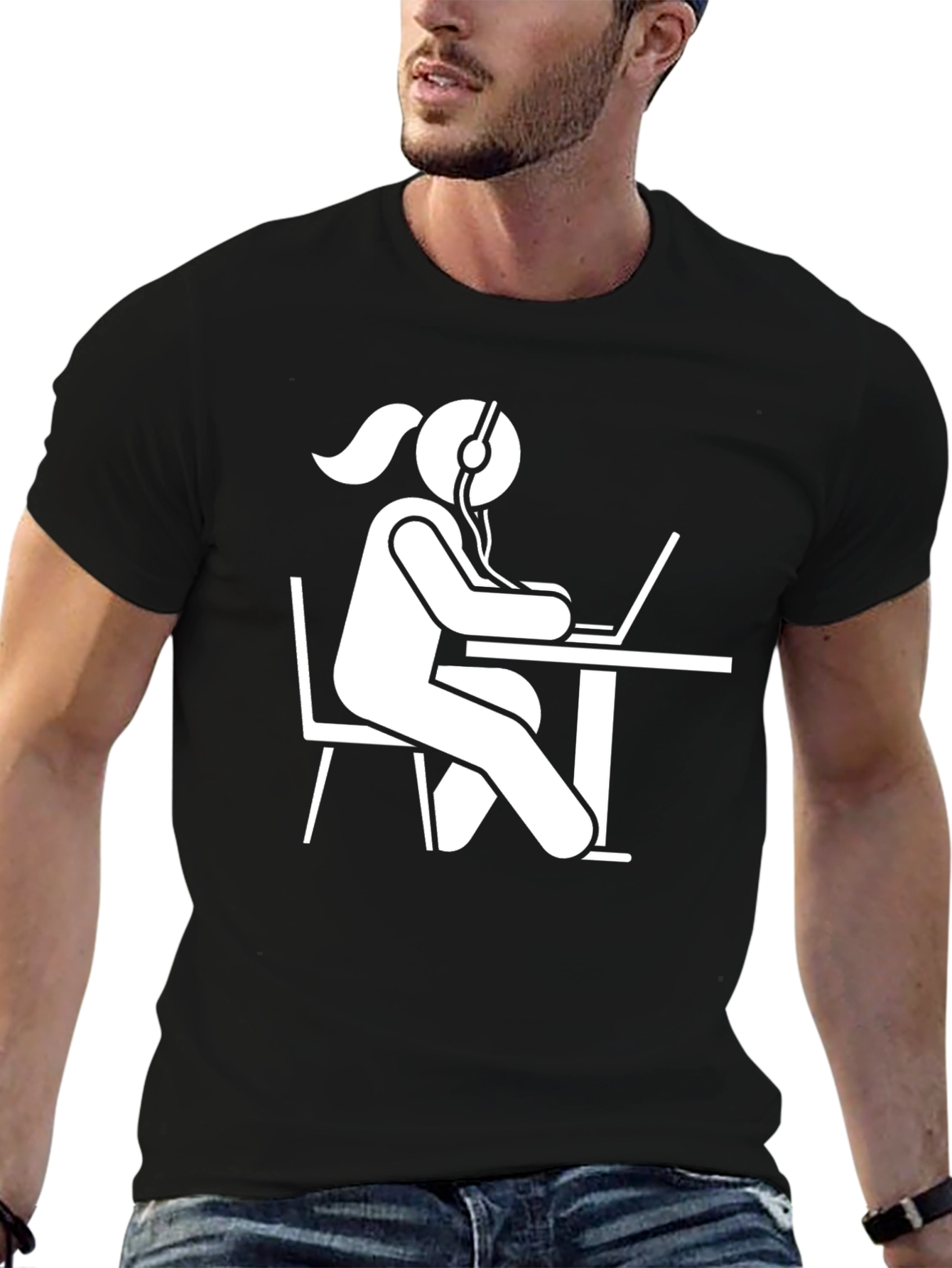 Girl Gamer T-Shirt - Black Cotton Graphic Tee