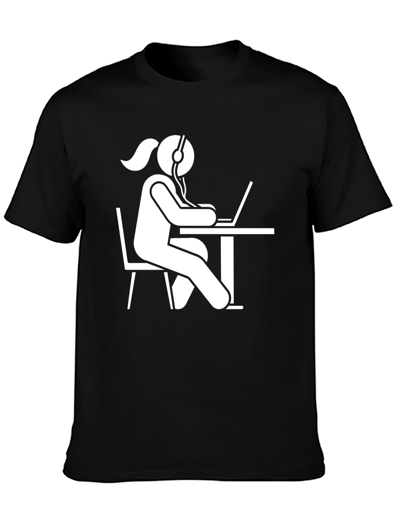 Girl Gamer T-Shirt - Black Cotton Graphic Tee