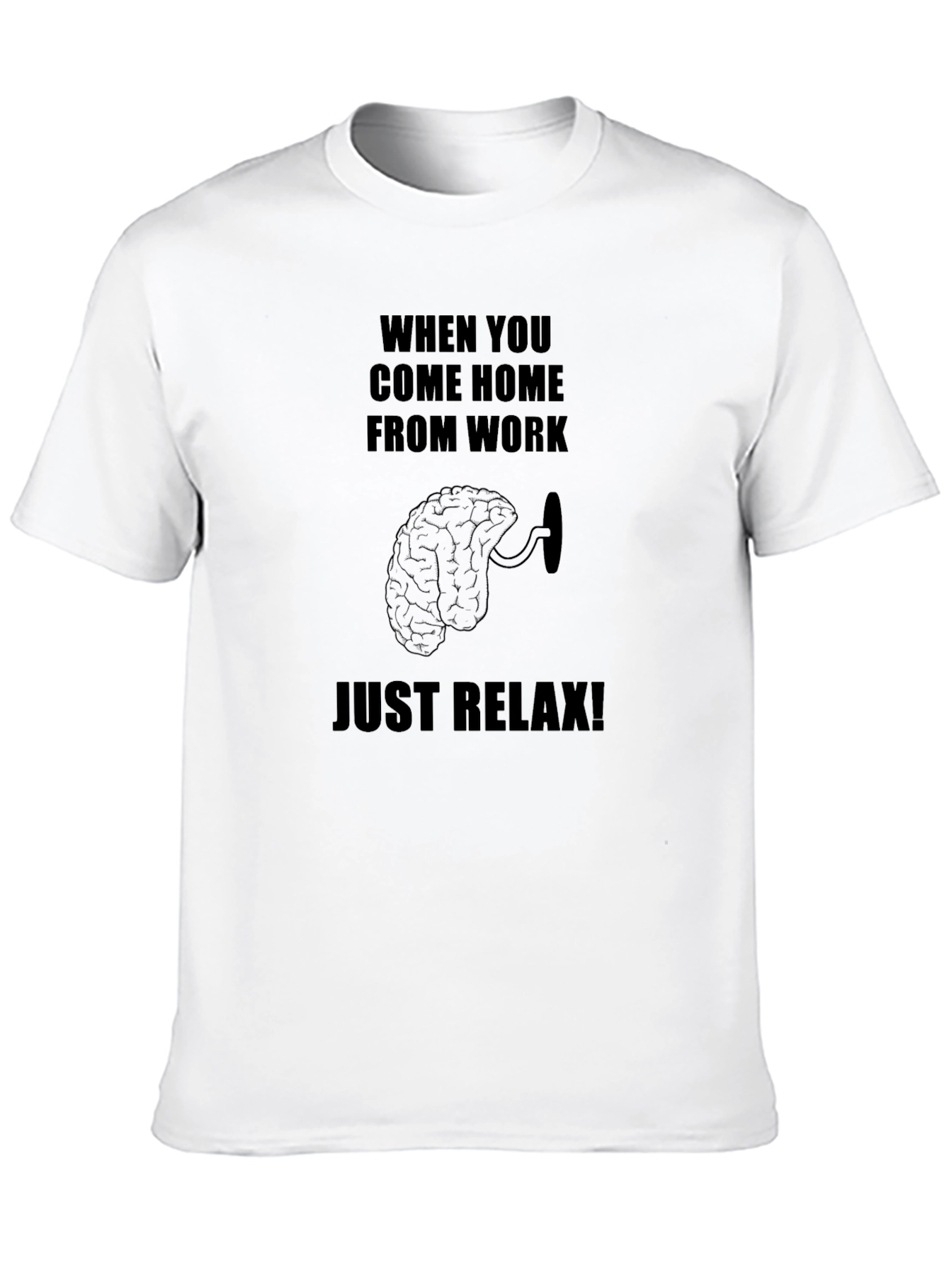 Relax After Work Brain Black T-Shirt