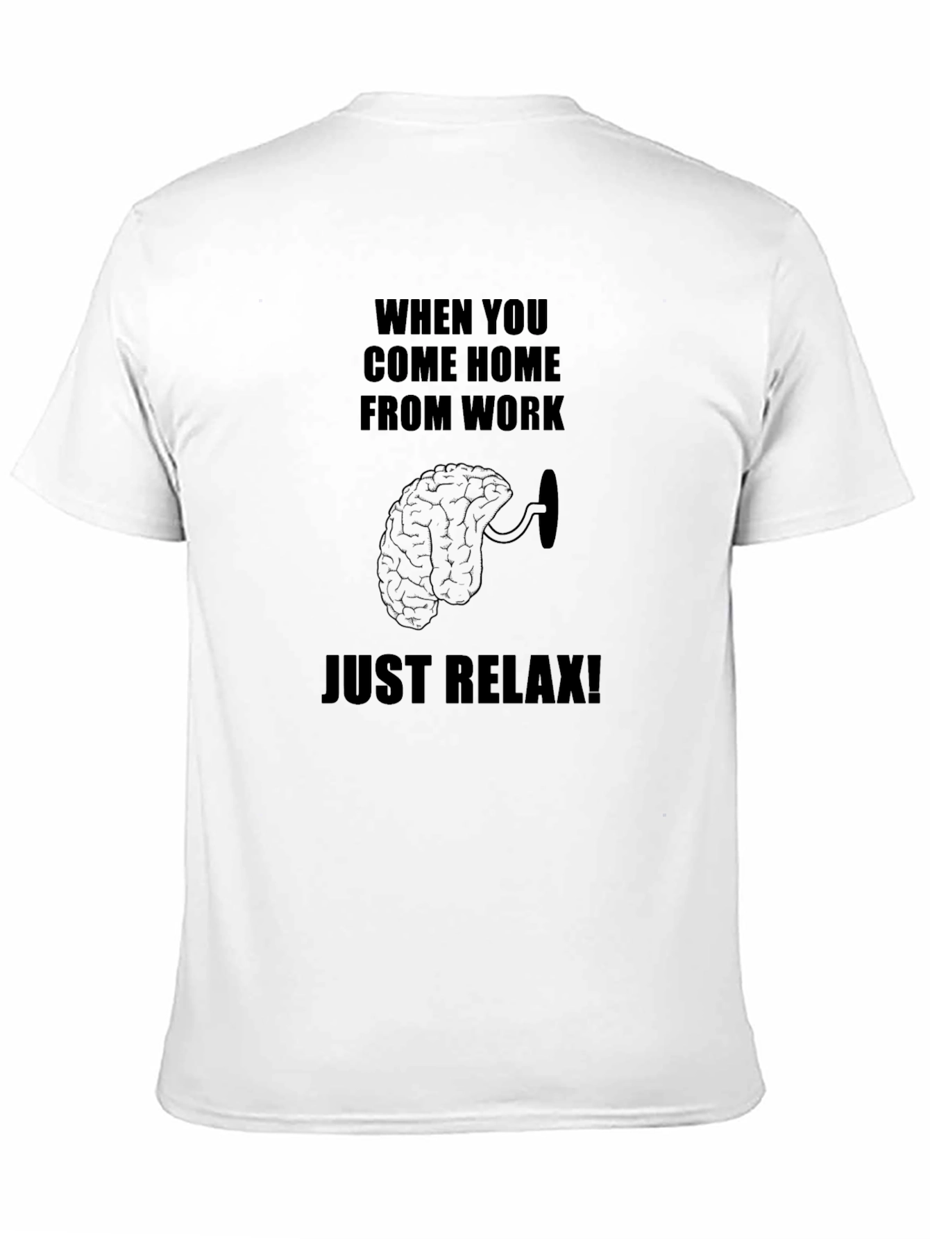 Relax After Work Brain Black T-Shirt