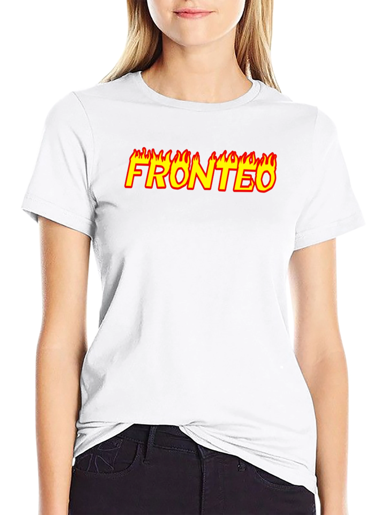 Fronteo Graphic Tee - Flaming Lettering