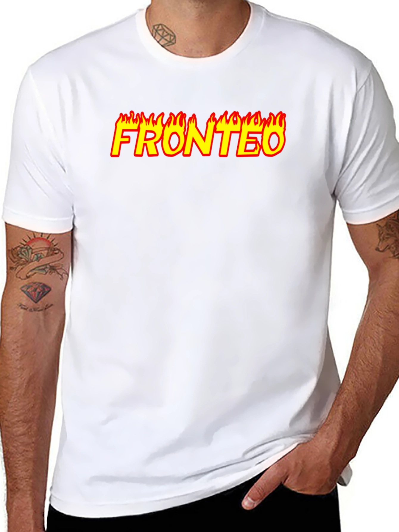 Fronteo Graphic Tee - Flaming Lettering