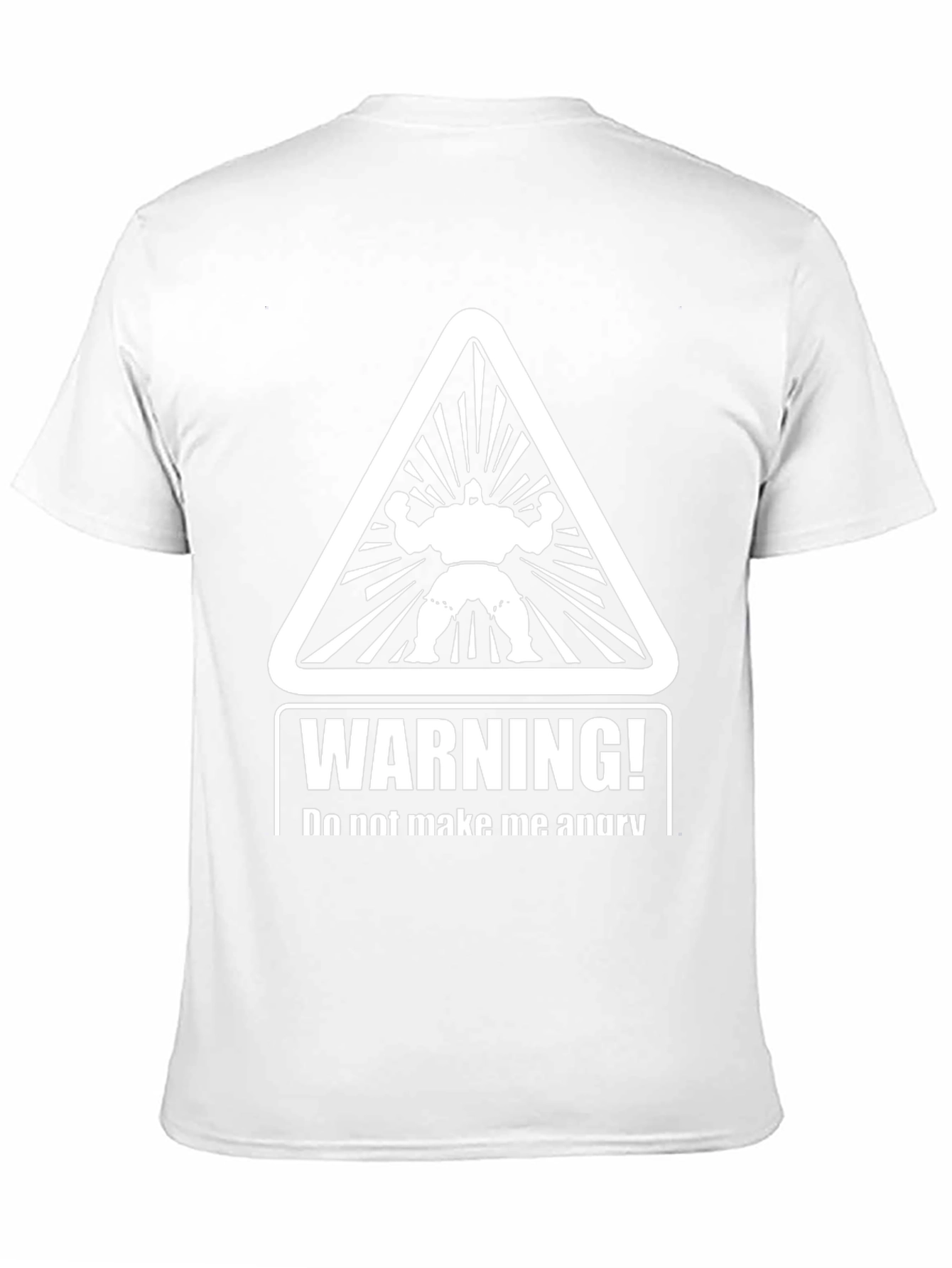 Warning Angry Man T-Shirt - Black
