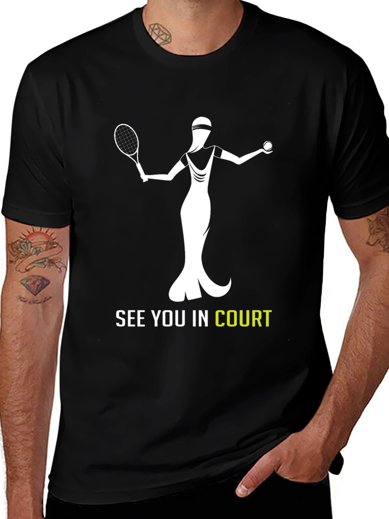 Tennis Player Graphic Tee - See You In Court
