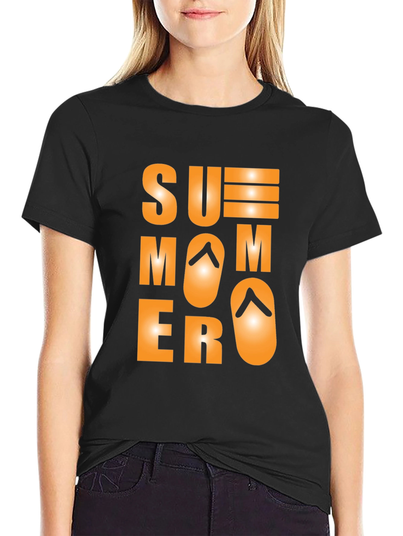 Summer Mode Black T-Shirt
