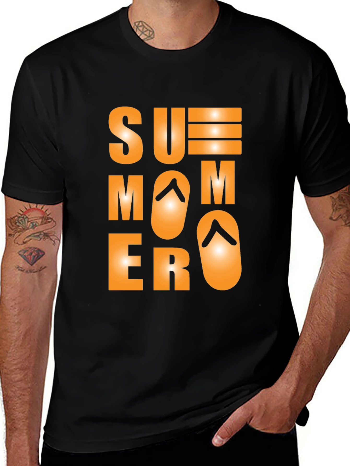 Summer Mode Black T-Shirt