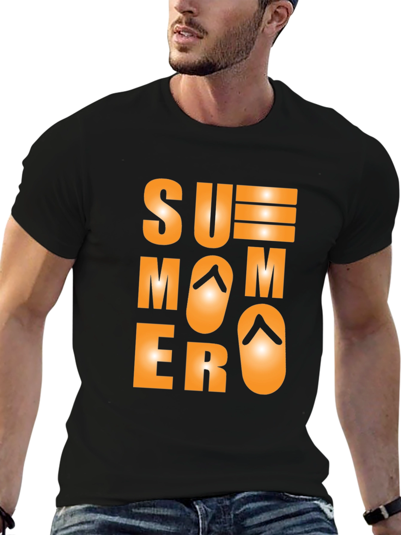 Summer Mode Black T-Shirt