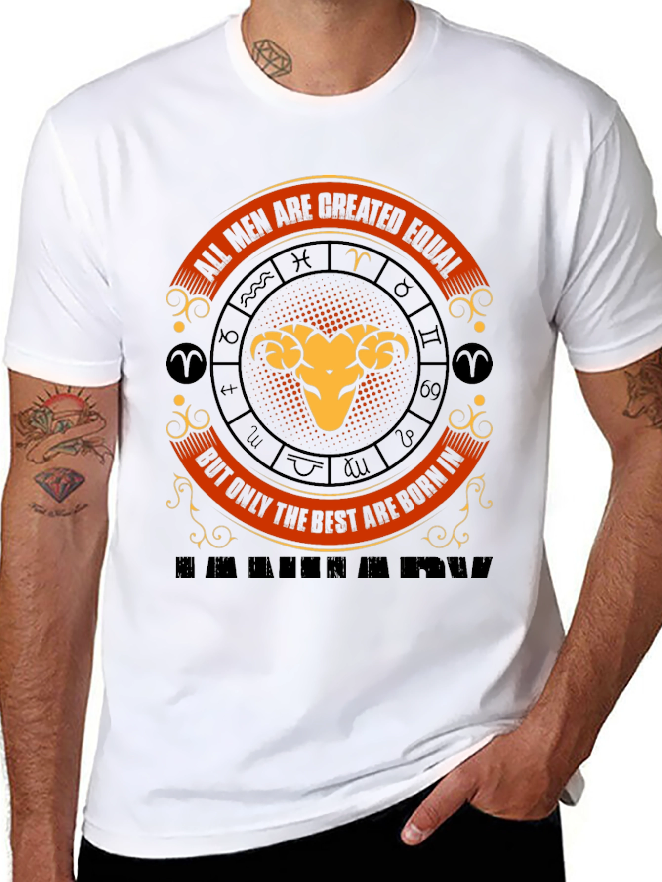 Aries Zodiac T-Shirt - All Men Are Created Equal