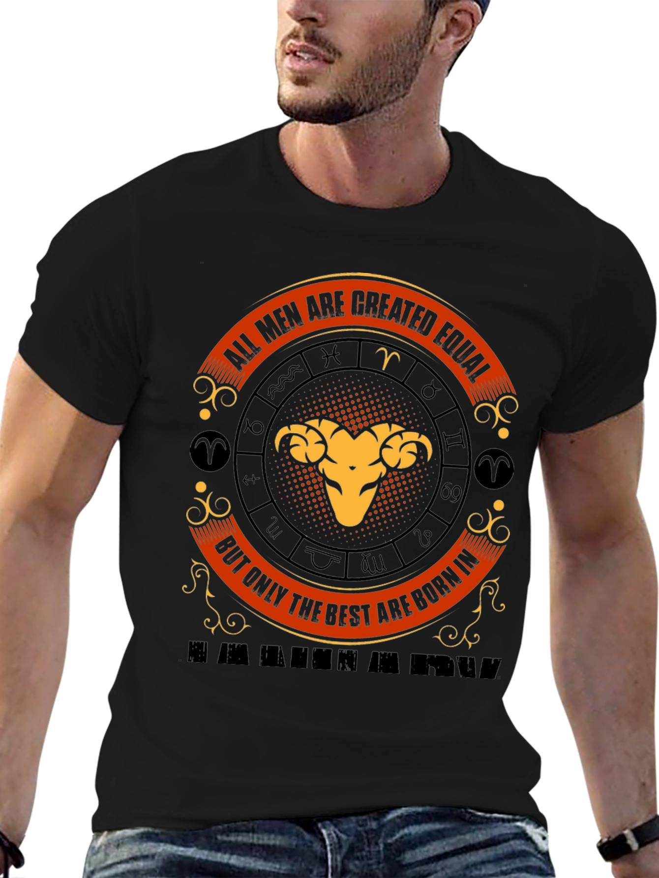 Aries Zodiac T-Shirt - All Men Are Created Equal