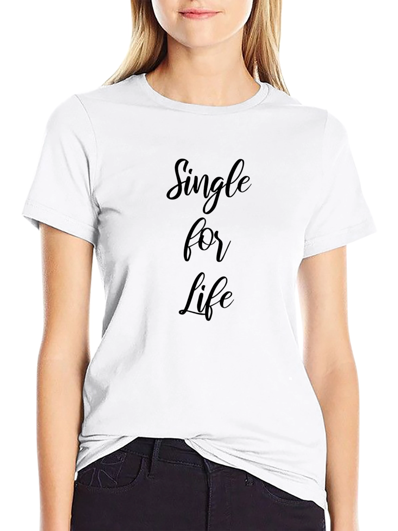 Single for Life Black Graphic T-Shirt