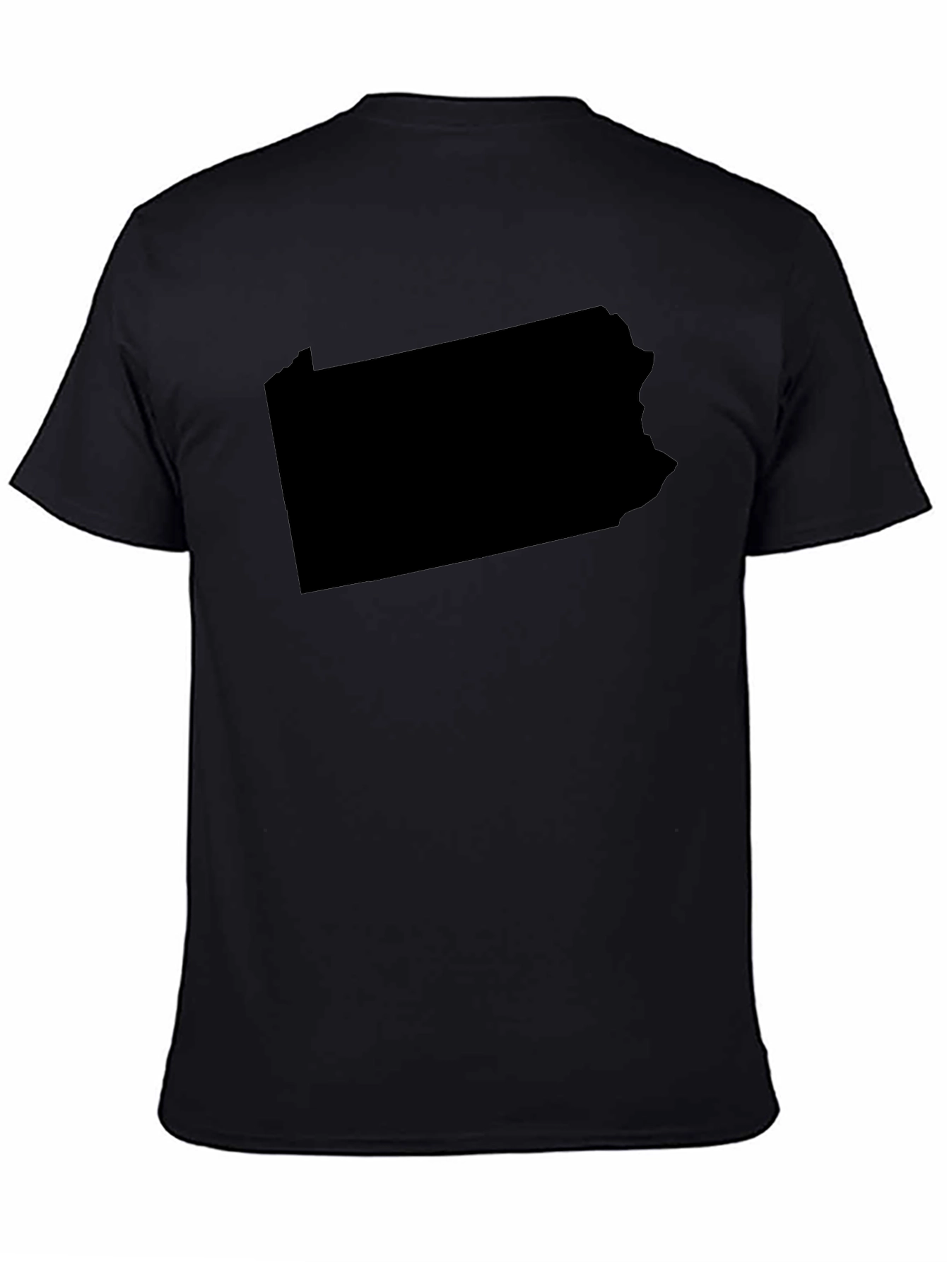 Pennsylvania State Outline Black T-Shirt