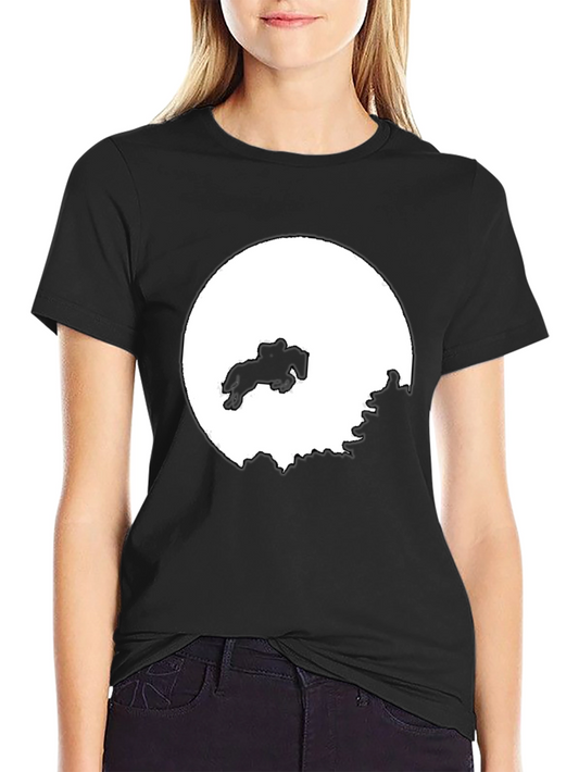 Equestrian Silhouette Tee - Black Cotton Blend