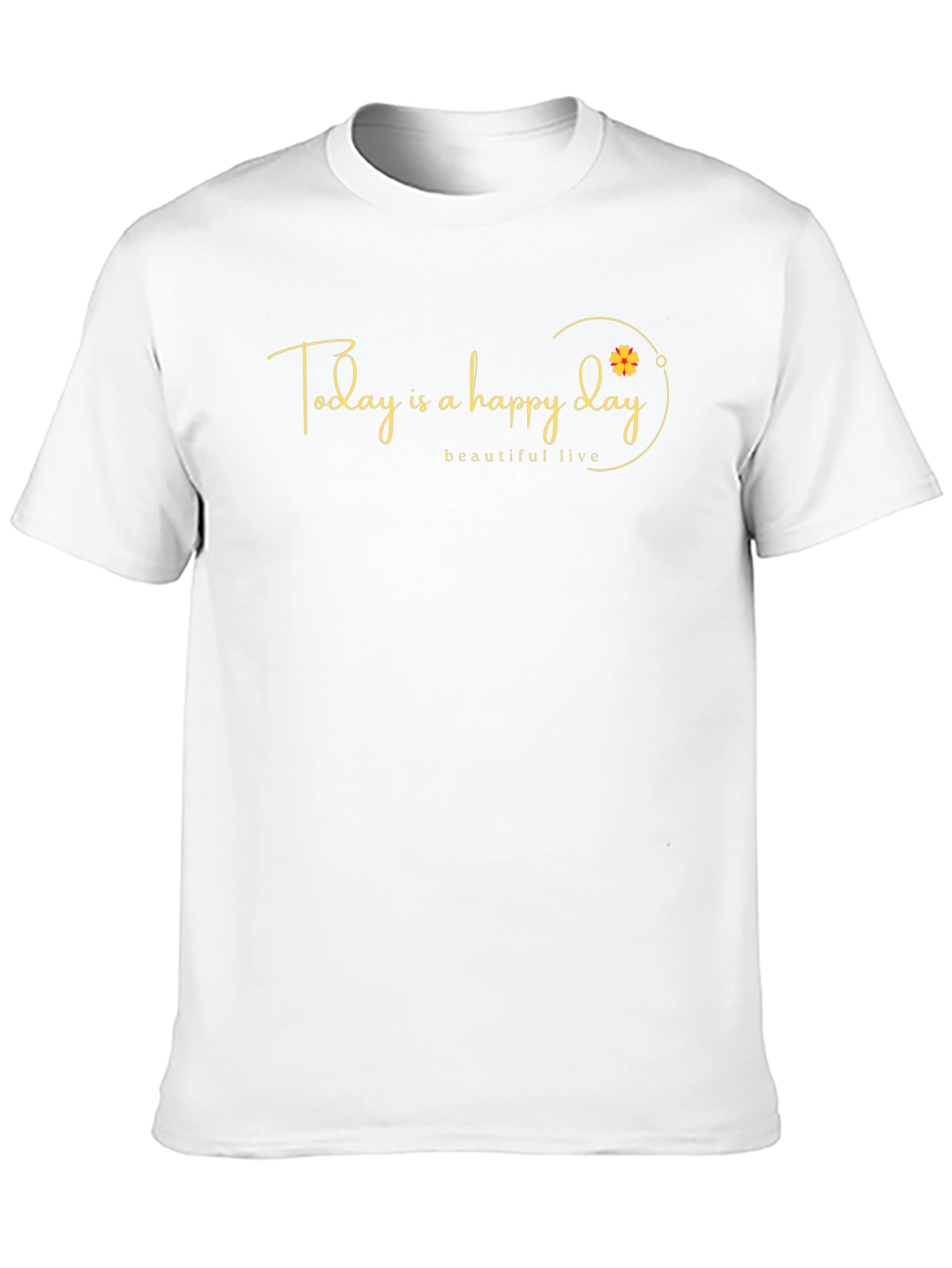 Happy Day Black Graphic T-Shirt - Positive Vibes