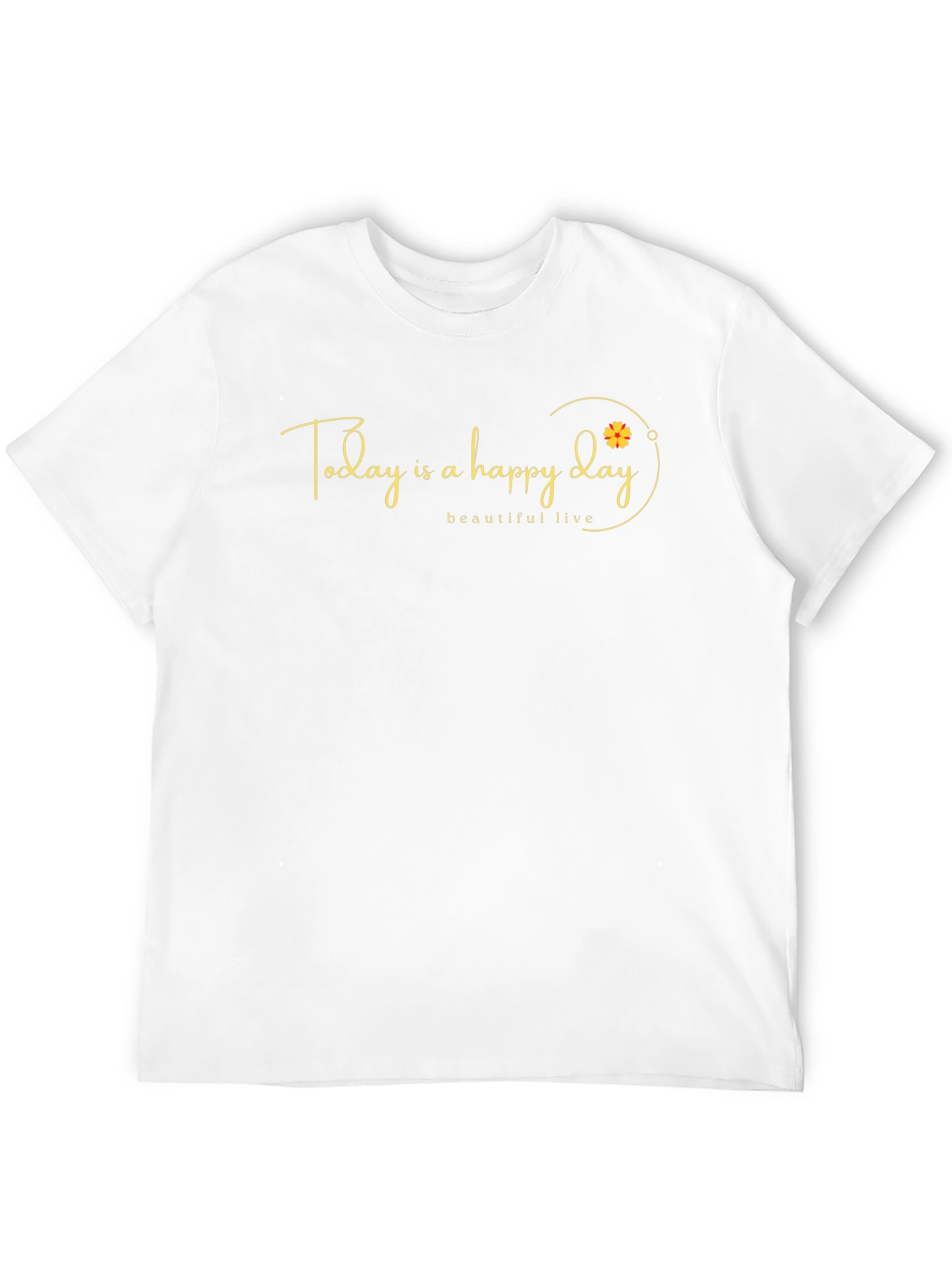 Happy Day Black Graphic T-Shirt - Positive Vibes