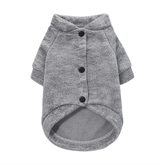 Funny Big Eyed Monster Heather Gray Dog Cardigan Sweater