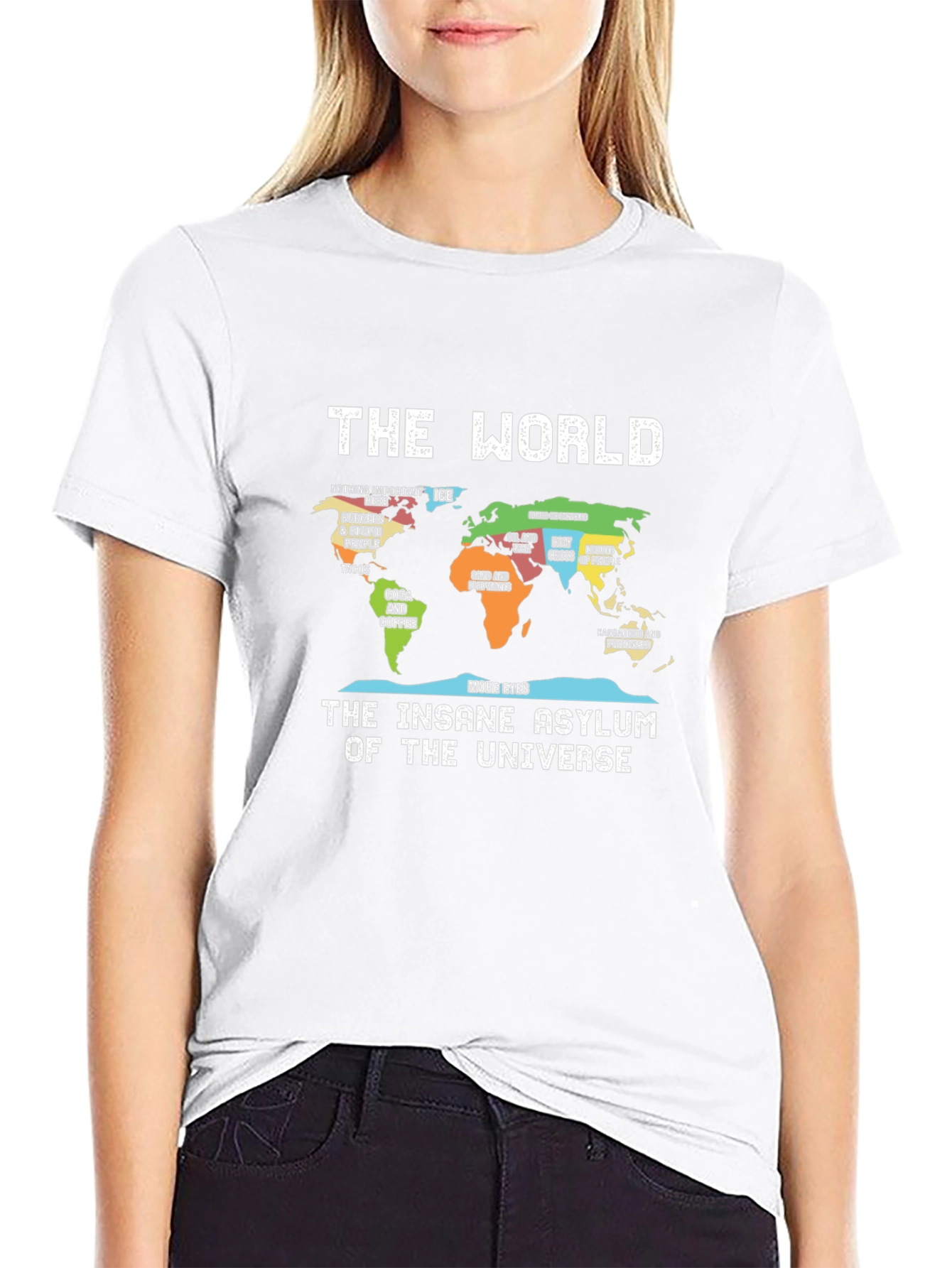 The World Insane Asylum Universe Map T-Shirt