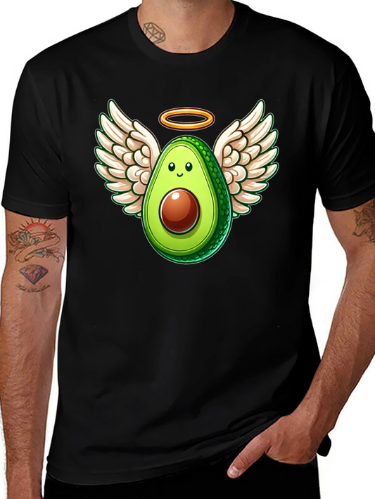 Angel Avocado Graphic Tee - Funny Fruit Shirt