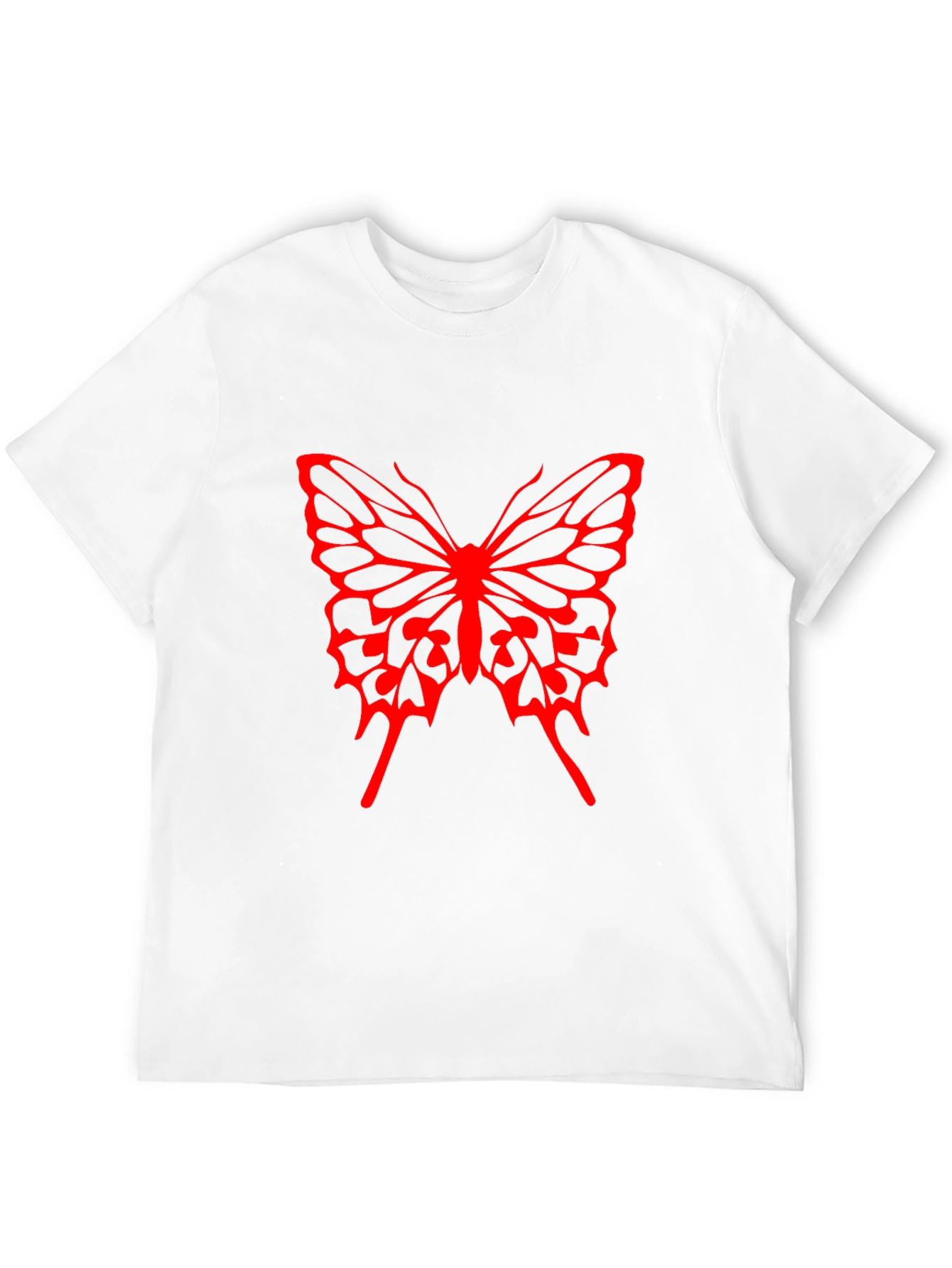 Butterfly Graphic Tee - Bold Red Design