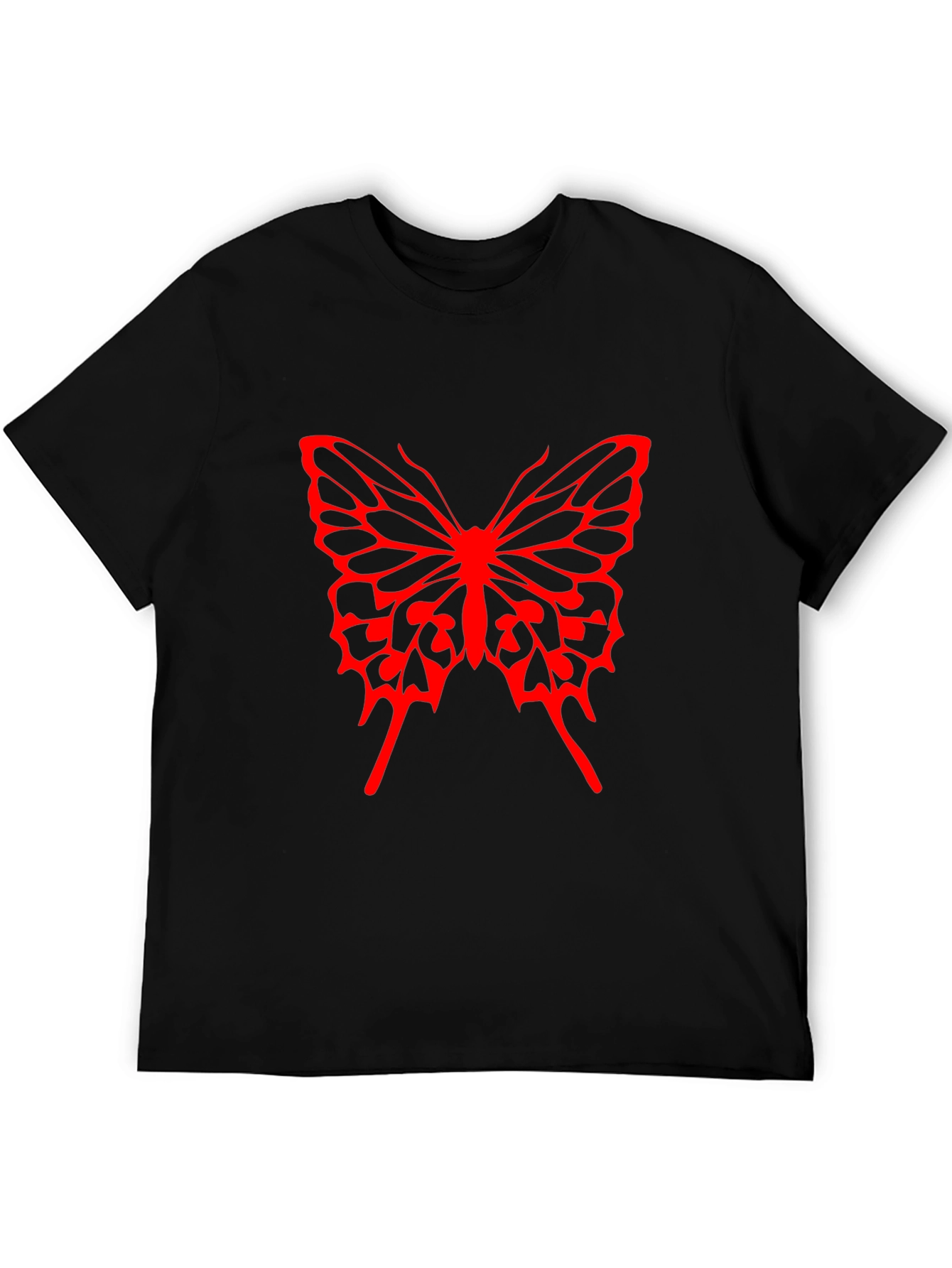 Butterfly Graphic Tee - Bold Red Design