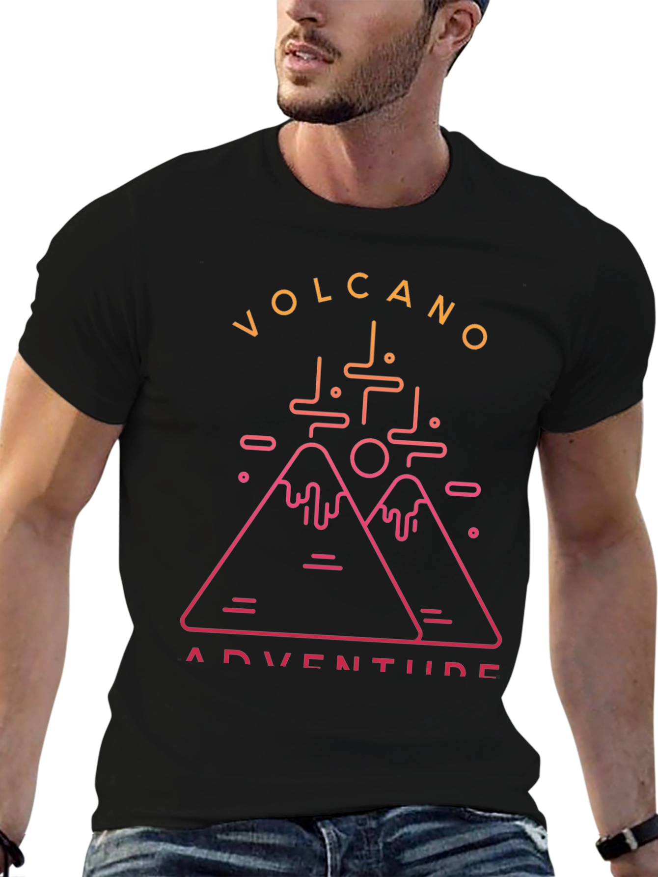 Volcano Adventure Graphic Tee - Black T-Shirt
