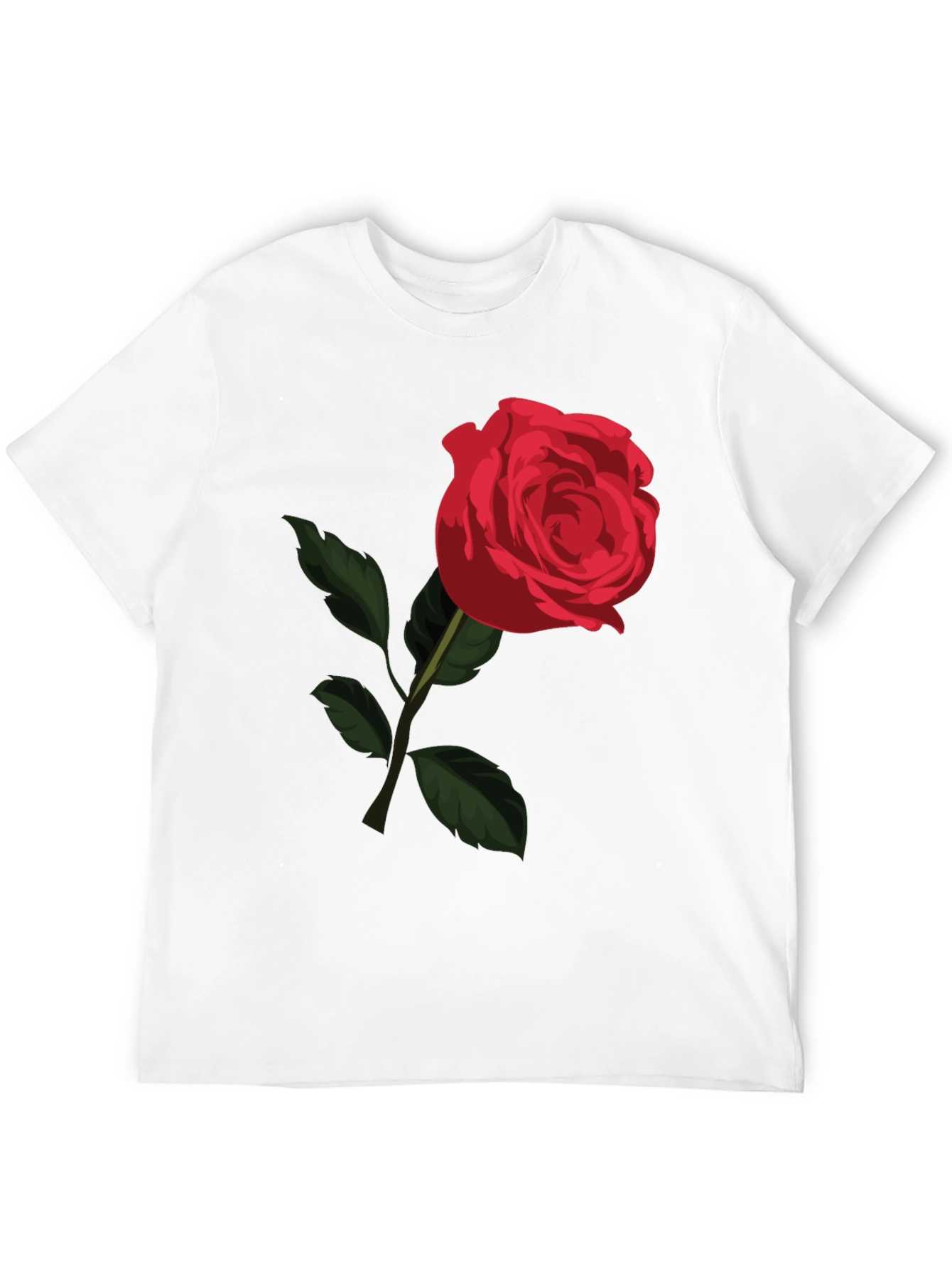 Red Rose Graphic Tee - Classic Floral Design
